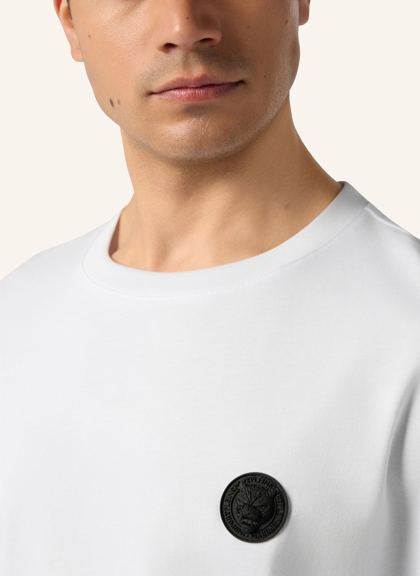 PLEIN SPORT PLEIN SPORT Round Neck T-Shirt 3D Tiger: WEISS