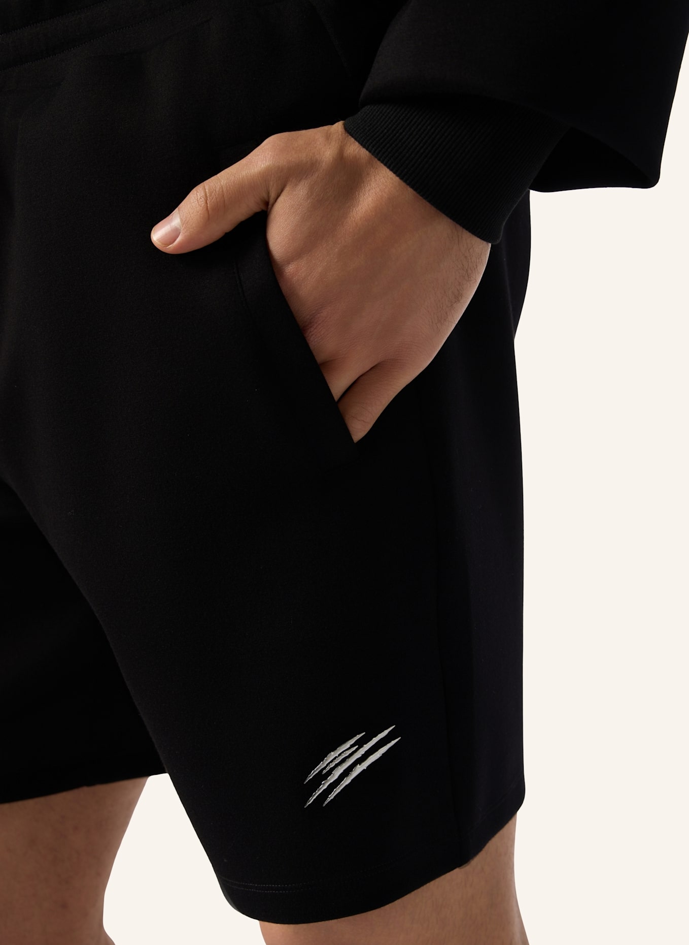 PLEIN SPORT PLEIN SPORT Jogging Shorts Chrome Scratch: SCHWARZ