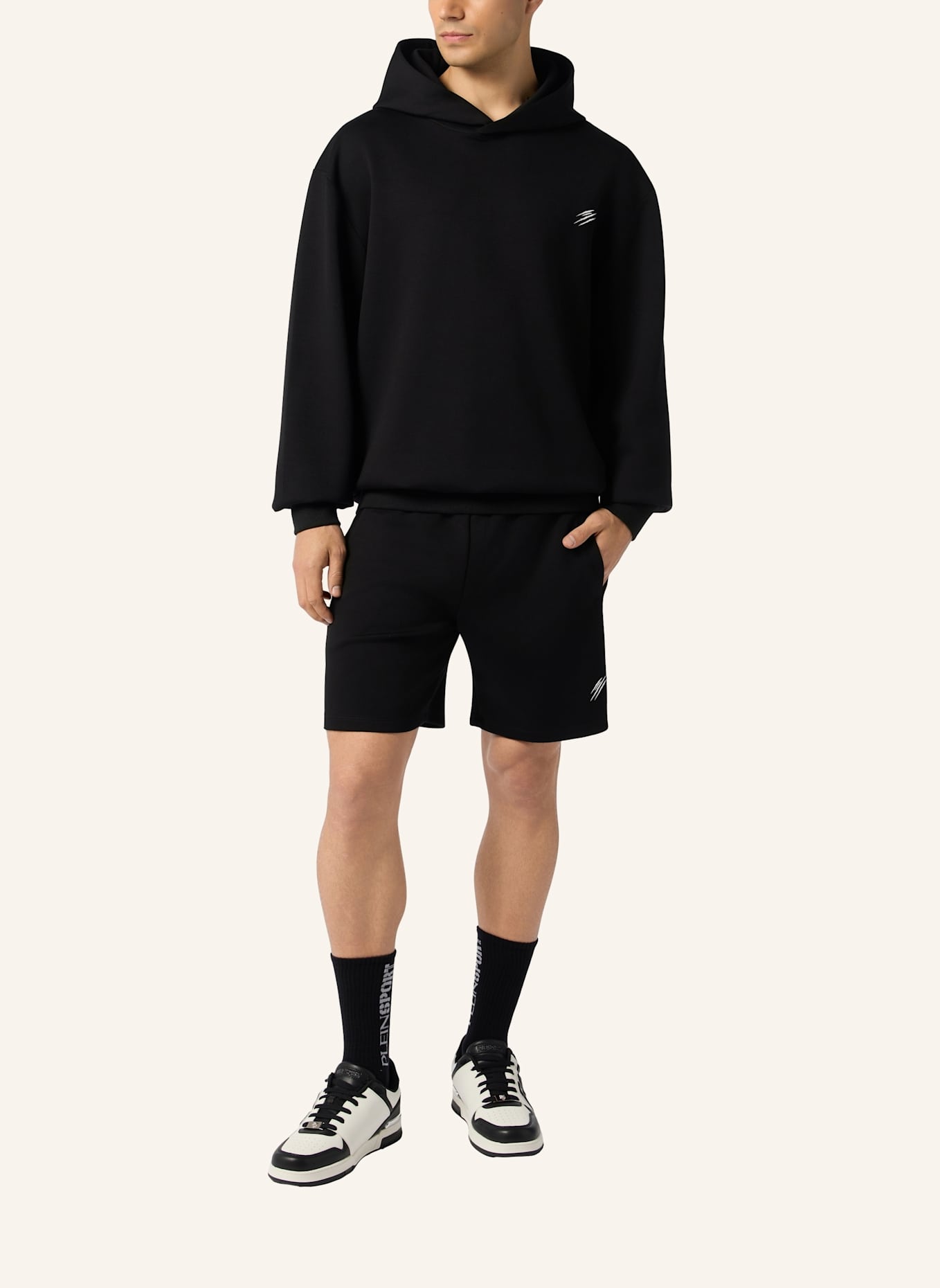 PLEIN SPORT PLEIN SPORT Jogging Shorts Chrome Scratch: SCHWARZ