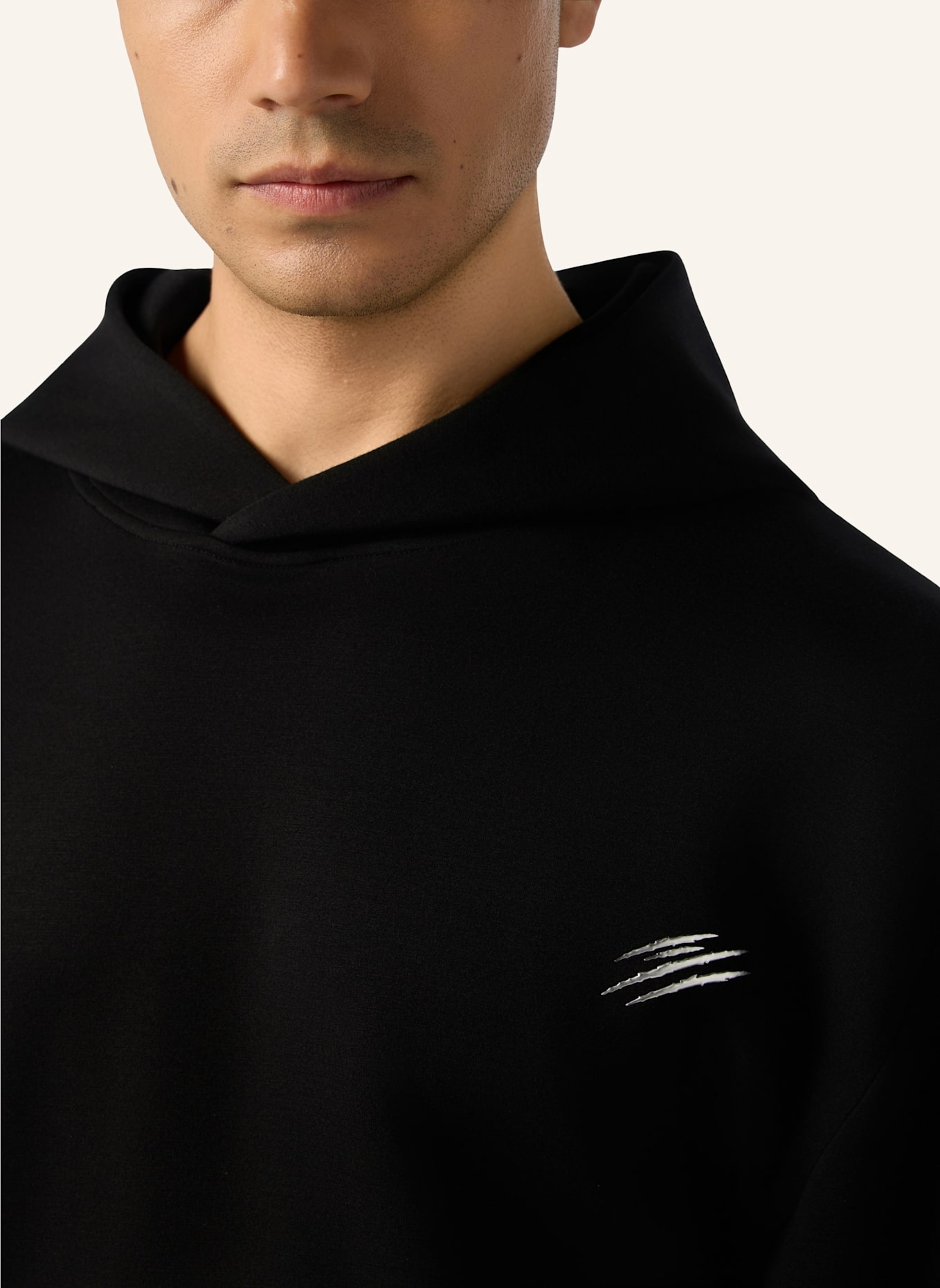 PLEIN SPORT PLEIN SPORT Fleece Hoodie Chrome Scratch: SCHWARZ