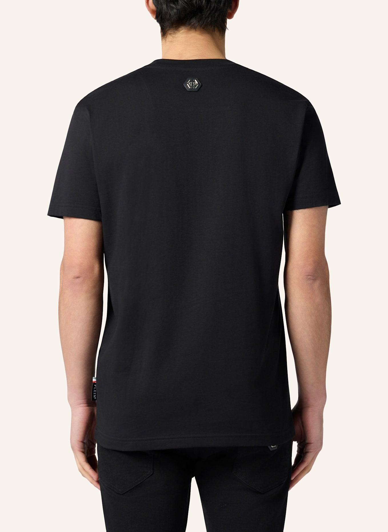 PHILIPP PLEIN PHILIPP PLEIN Round Neck T-Shirt Glitter Skull: SCHWARZ