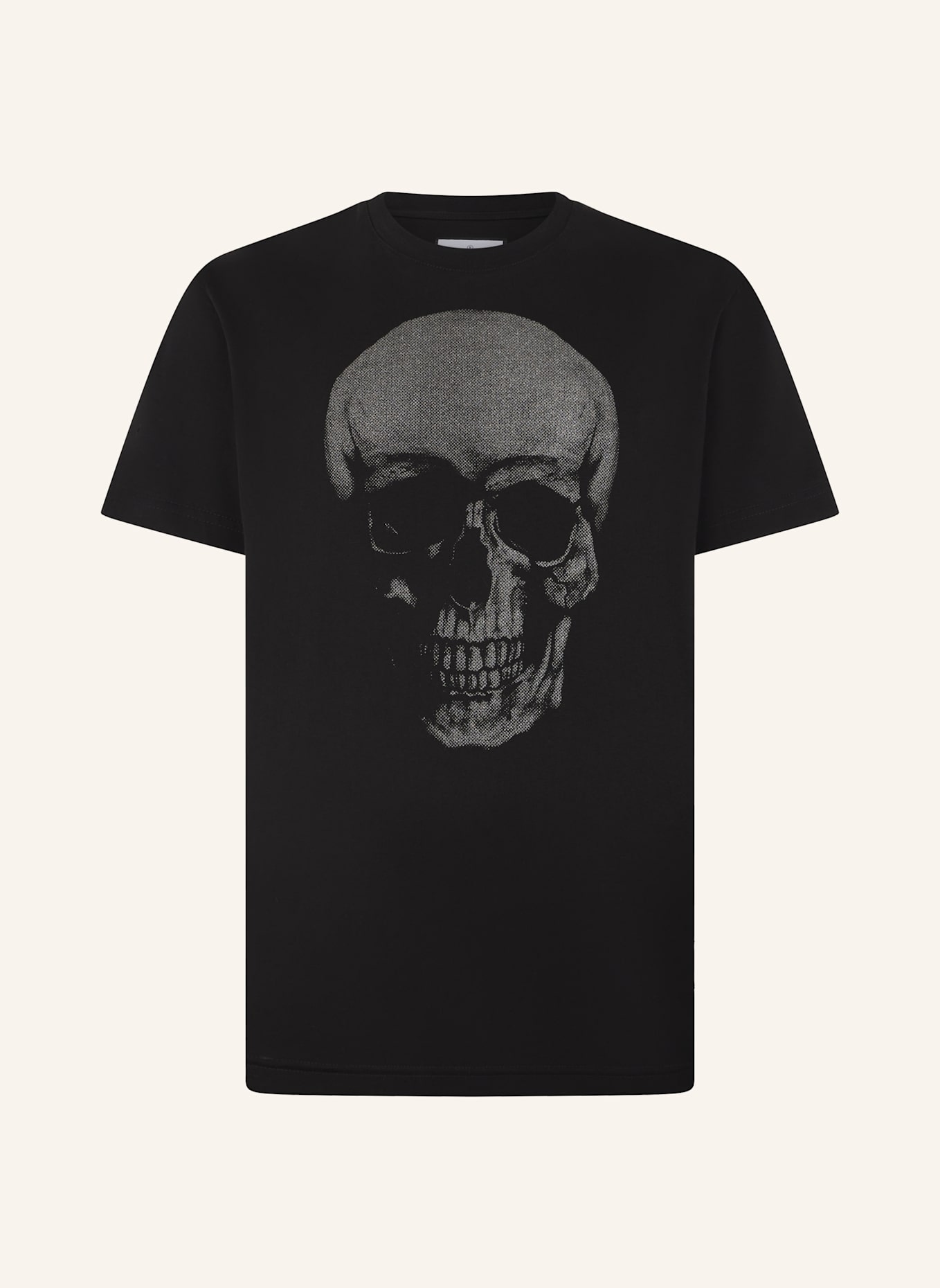 PHILIPP PLEIN PHILIPP PLEIN Round Neck T-Shirt Glitter Skull: SCHWARZ