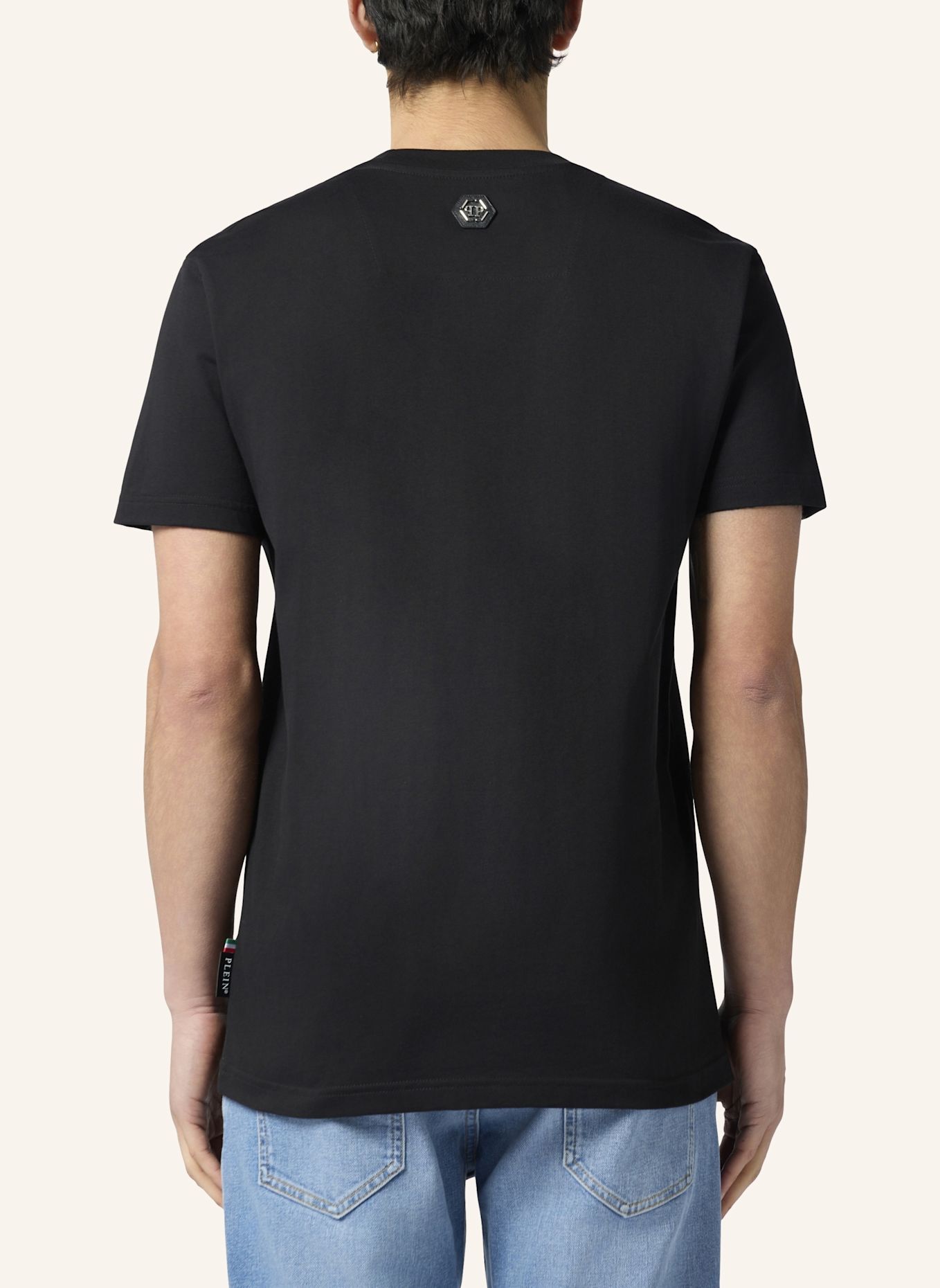 PHILIPP PLEIN PHILIPP PLEIN Round Neck T-Shirt Paint Splash Skull: SCHWARZ