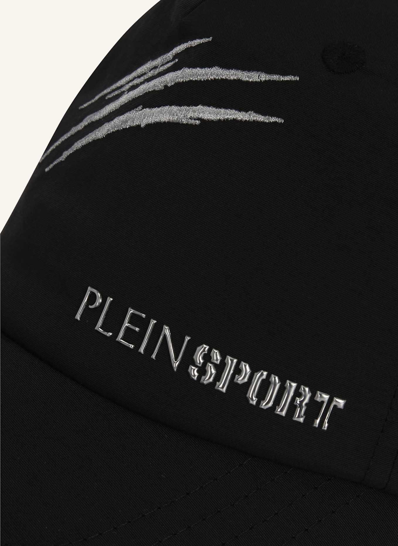 PLEIN SPORT PLEIN SPORT Baseball Cap PS Chrome: SCHWARZ/ SILBER