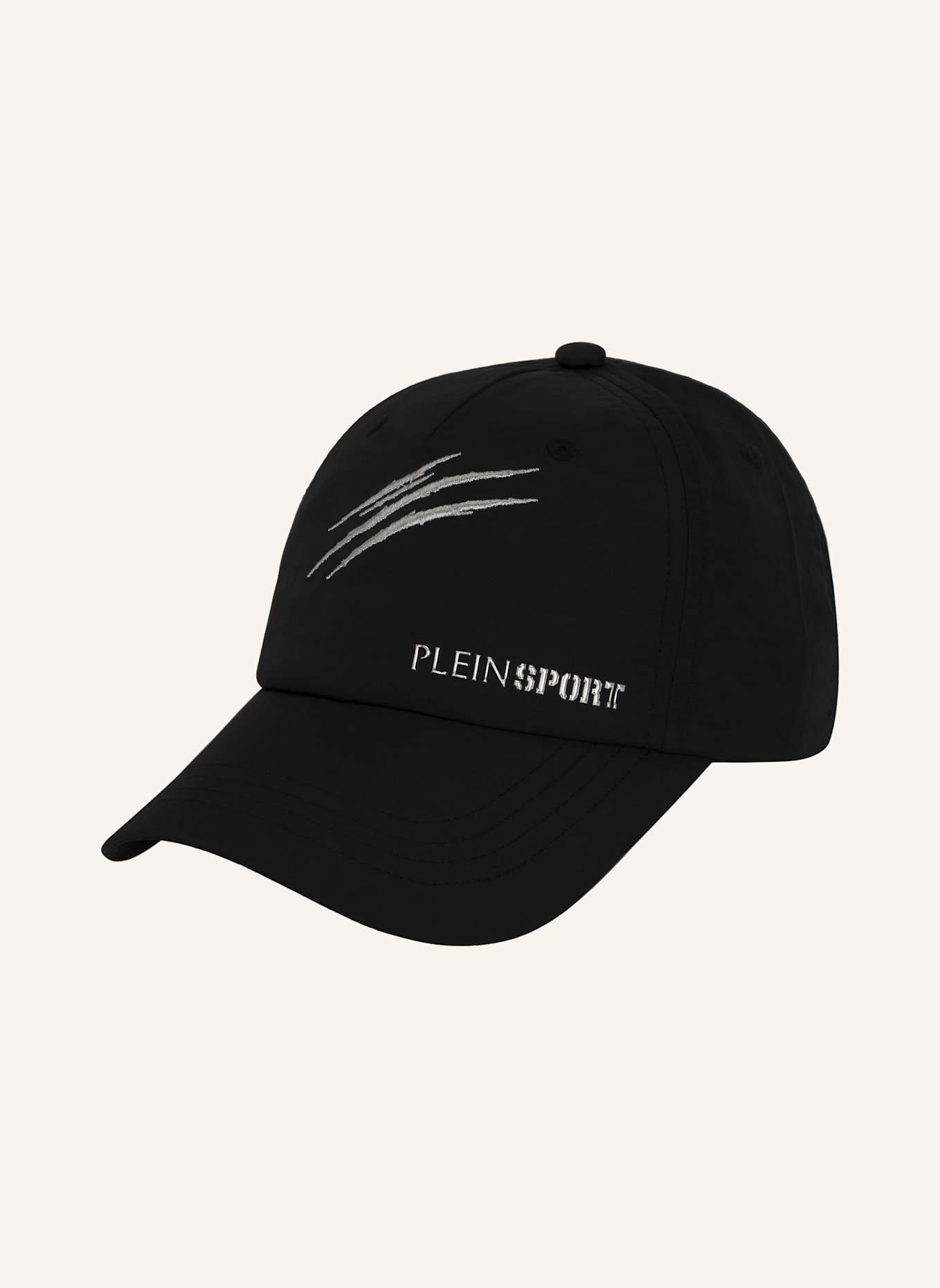 PLEIN SPORT PLEIN SPORT Baseball Cap PS Chrome: SCHWARZ/ SILBER