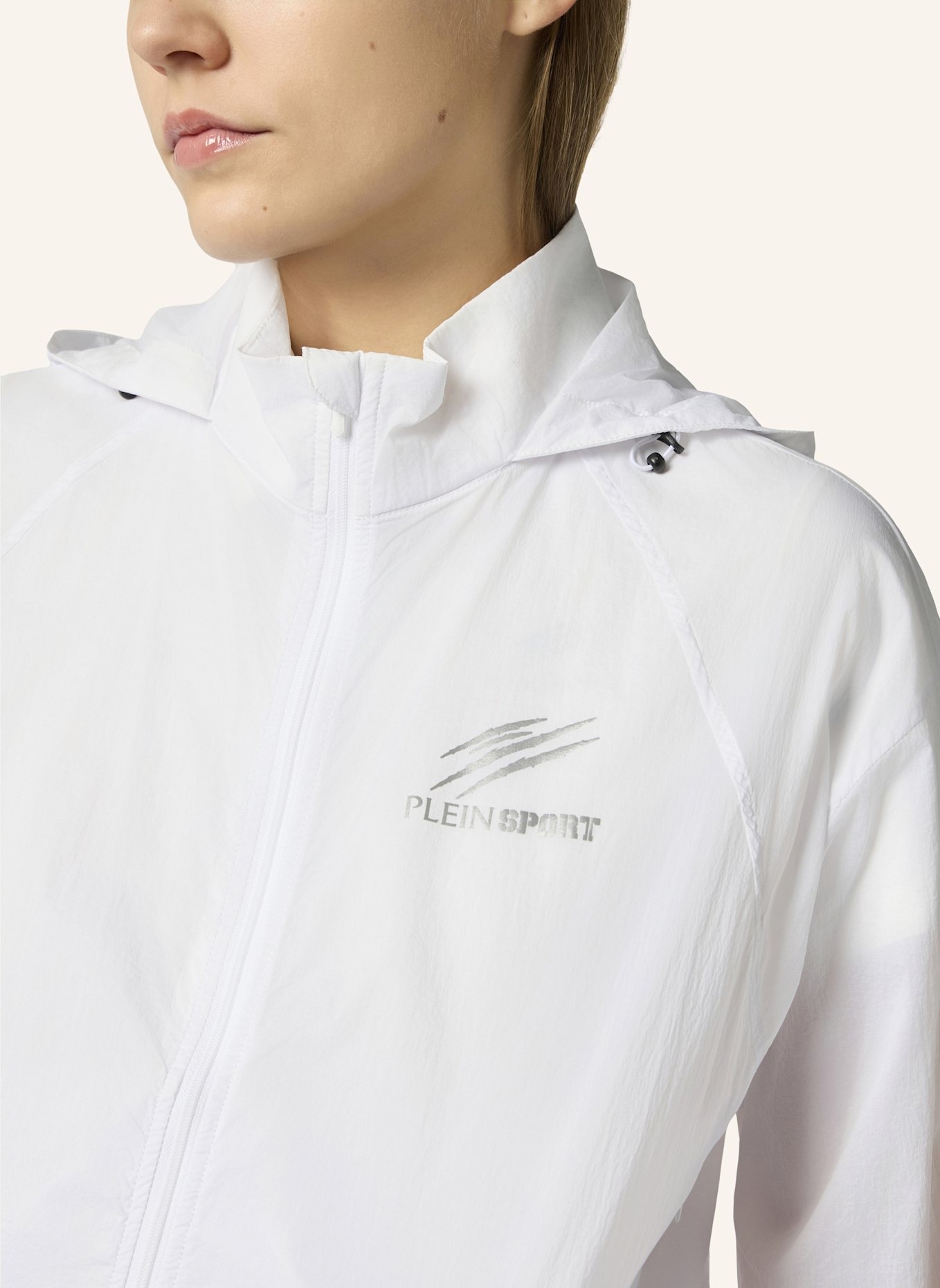 PLEIN SPORT PLEIN SPORT Windbreaker Jacket Scratch: WEISS