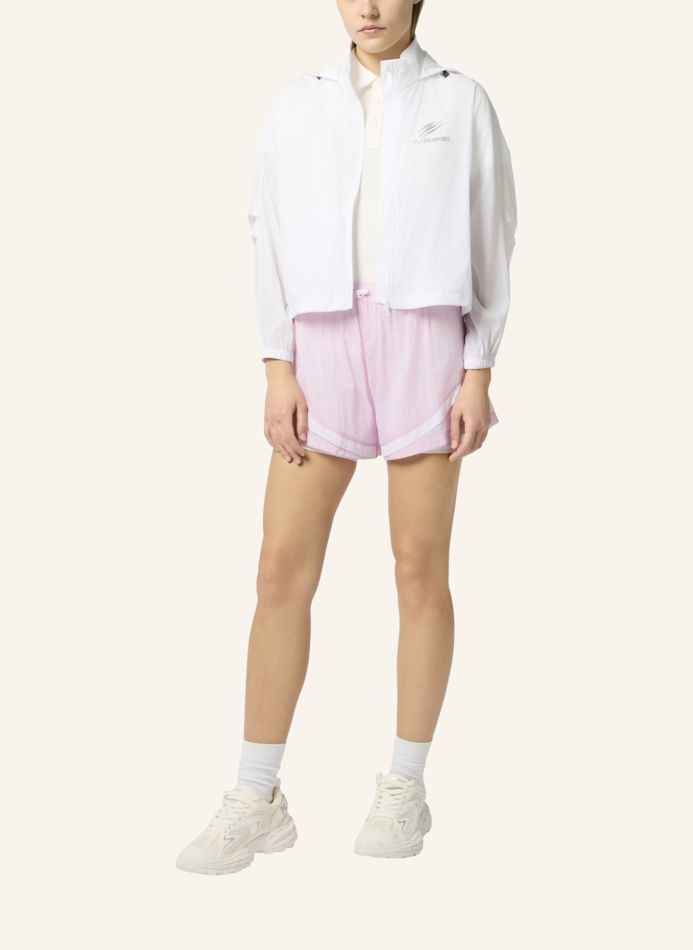 PLEIN SPORT PLEIN SPORT Windbreaker Jacket Scratch: WEISS