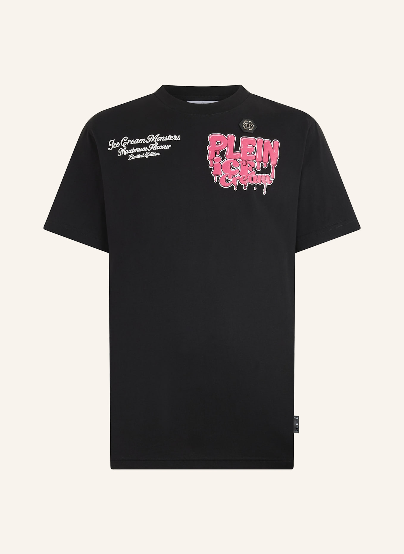 PHILIPP PLEIN PHILIPP PLEIN Round Neck T-Shirt Gelato Monsters: SCHWARZ