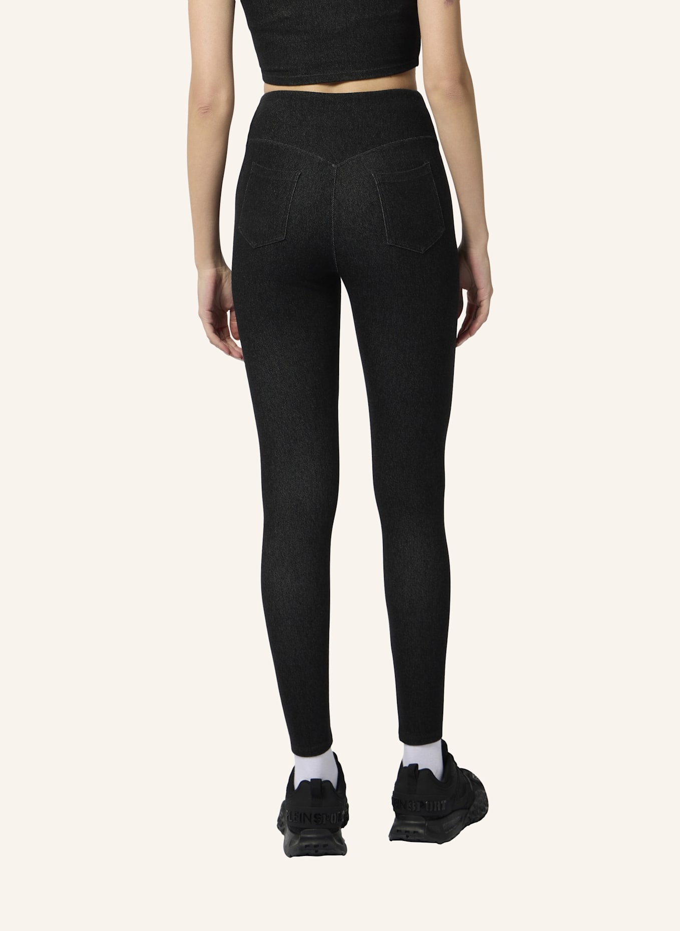 PLEIN SPORT PLEIN SPORT Leggings Denim Touch PS: SCHWARZ