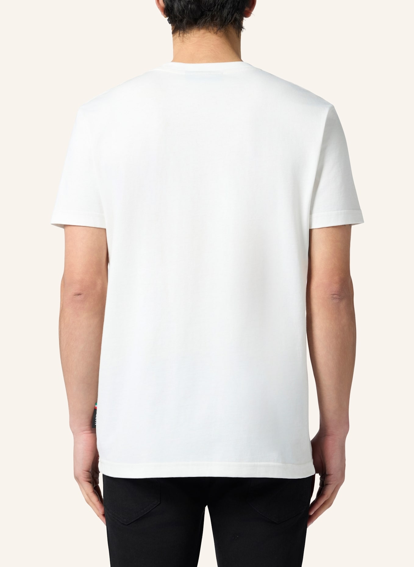 PHILIPP PLEIN PHILIPP PLEIN Round Neck T-Shirt Teddy Tennis Patch: SCHWARZ
