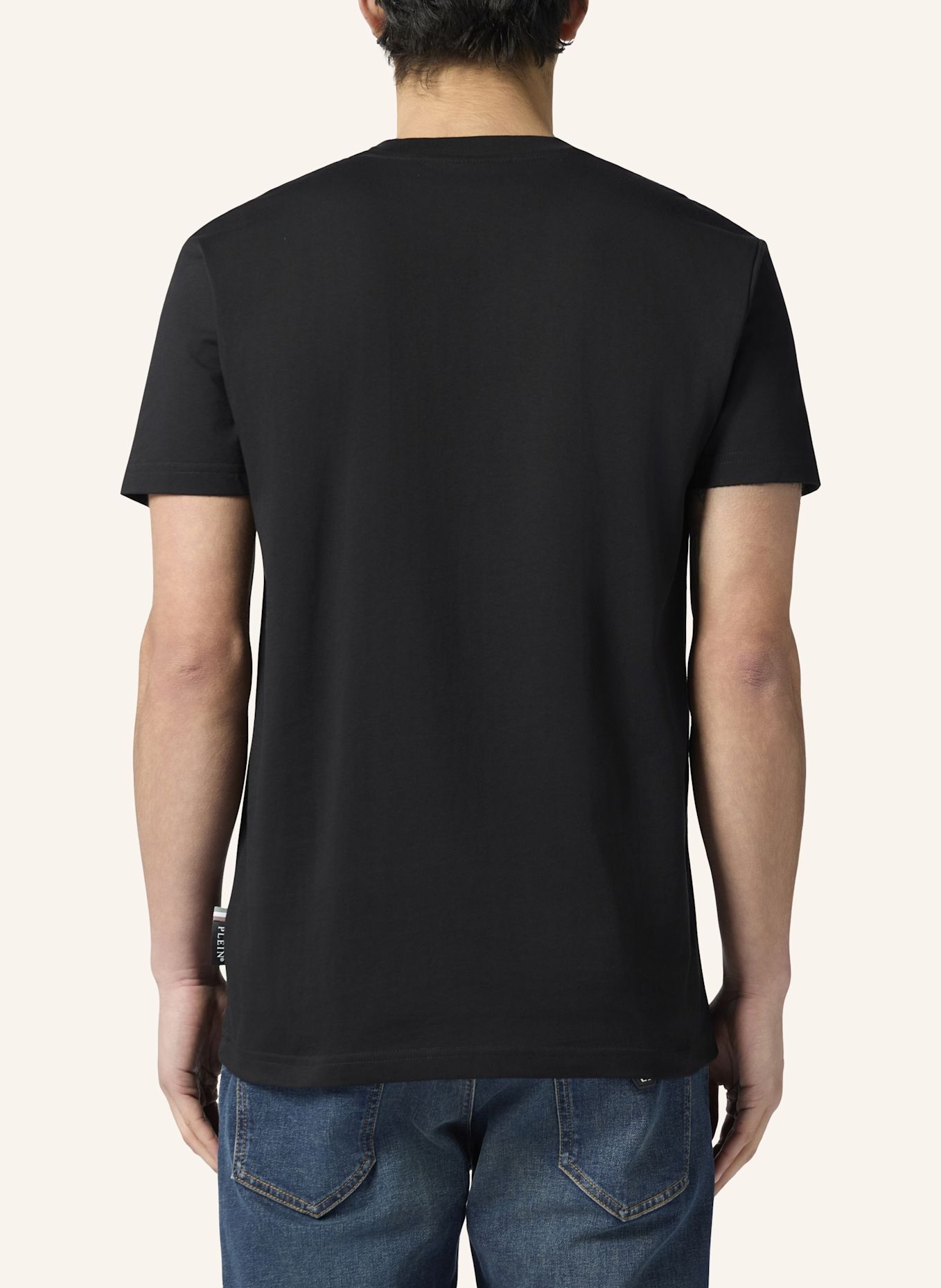 PHILIPP PLEIN PHILIPP PLEIN Round Neck T-Shirt Teddy Tennis Patch: SCHWARZ