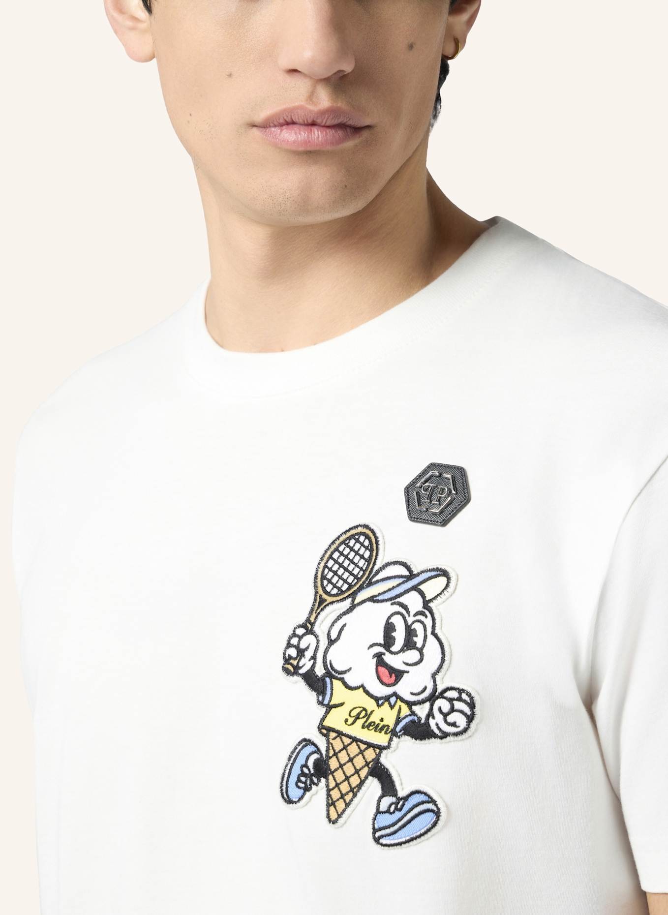 PHILIPP PLEIN PHILIPP PLEIN Round Neck T-Shirt Gelato Monsters: SCHWARZ