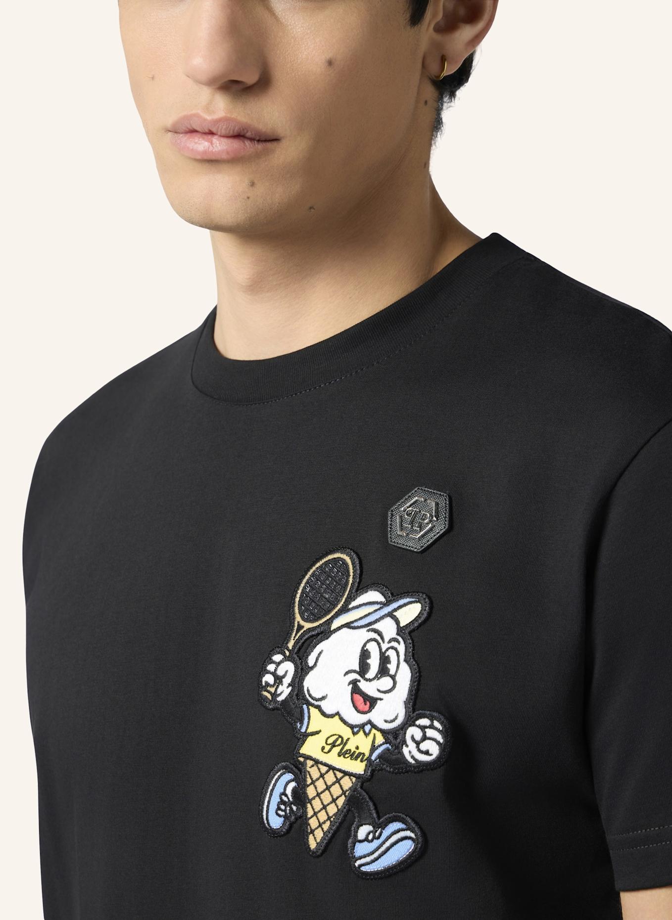 PHILIPP PLEIN PHILIPP PLEIN Round Neck T-Shirt Gelato Monsters: SCHWARZ