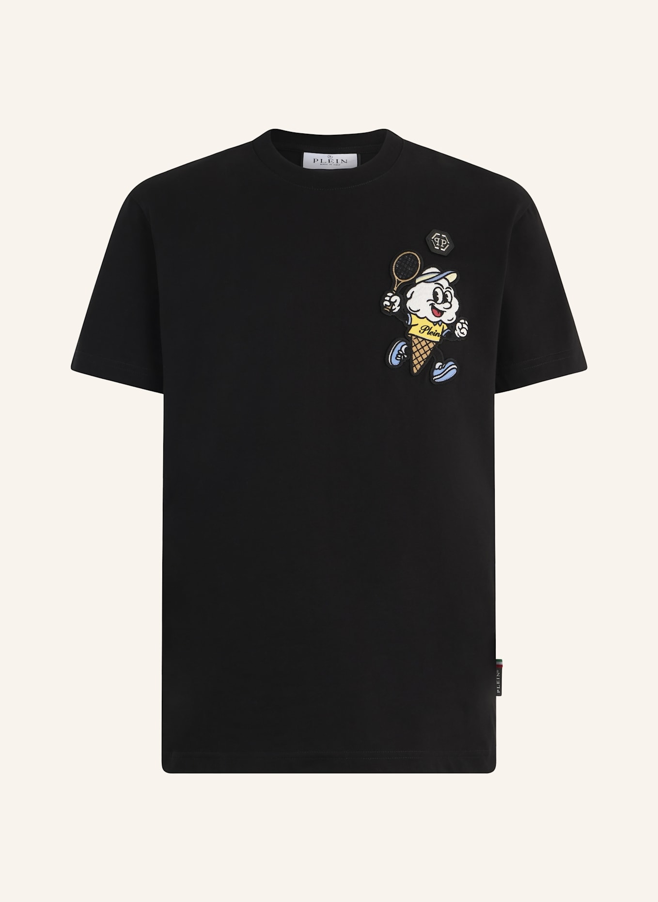 PHILIPP PLEIN PHILIPP PLEIN Round Neck T-Shirt Gelato Monsters: SCHWARZ