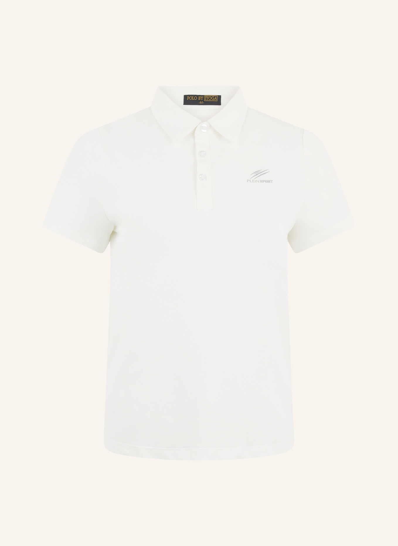 PLEIN SPORT PLEIN SPORT Pique Polo T-Shirt Reflective Scratch: WEISS