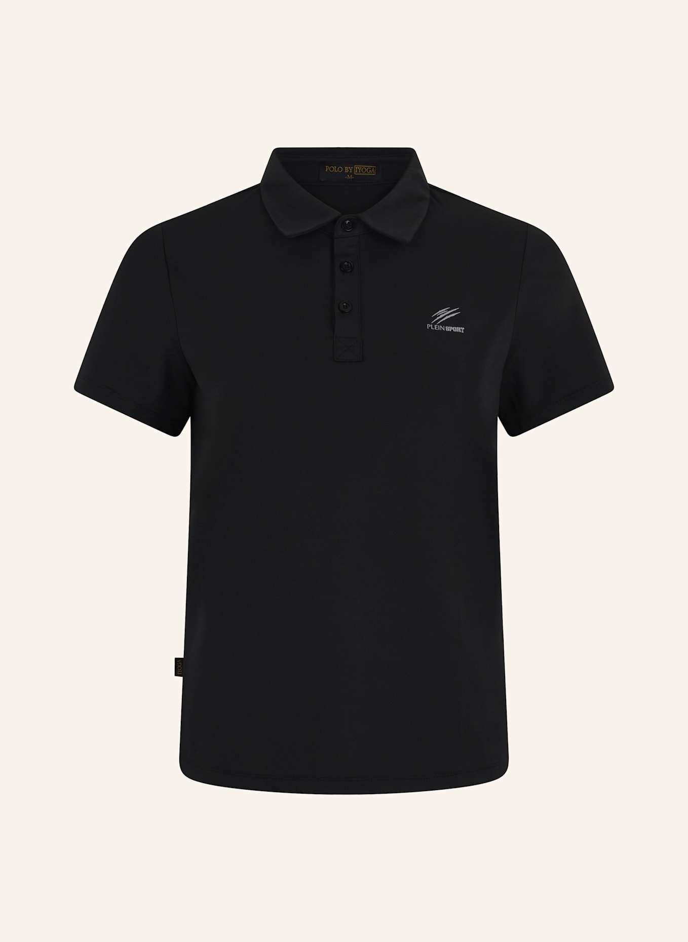 PLEIN SPORT PLEIN SPORT Pique Polo T-Shirt Reflective Scratch: SCHWARZ