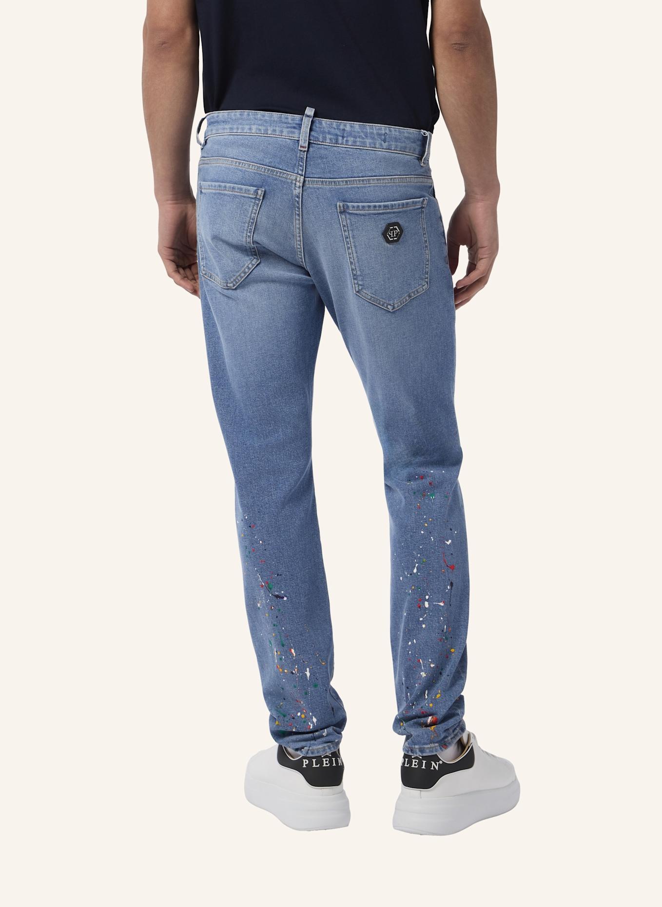 PHILIPP PLEIN PHILIPP PLEIN Super Straight Cut Jeans Paint: HELLBLAU