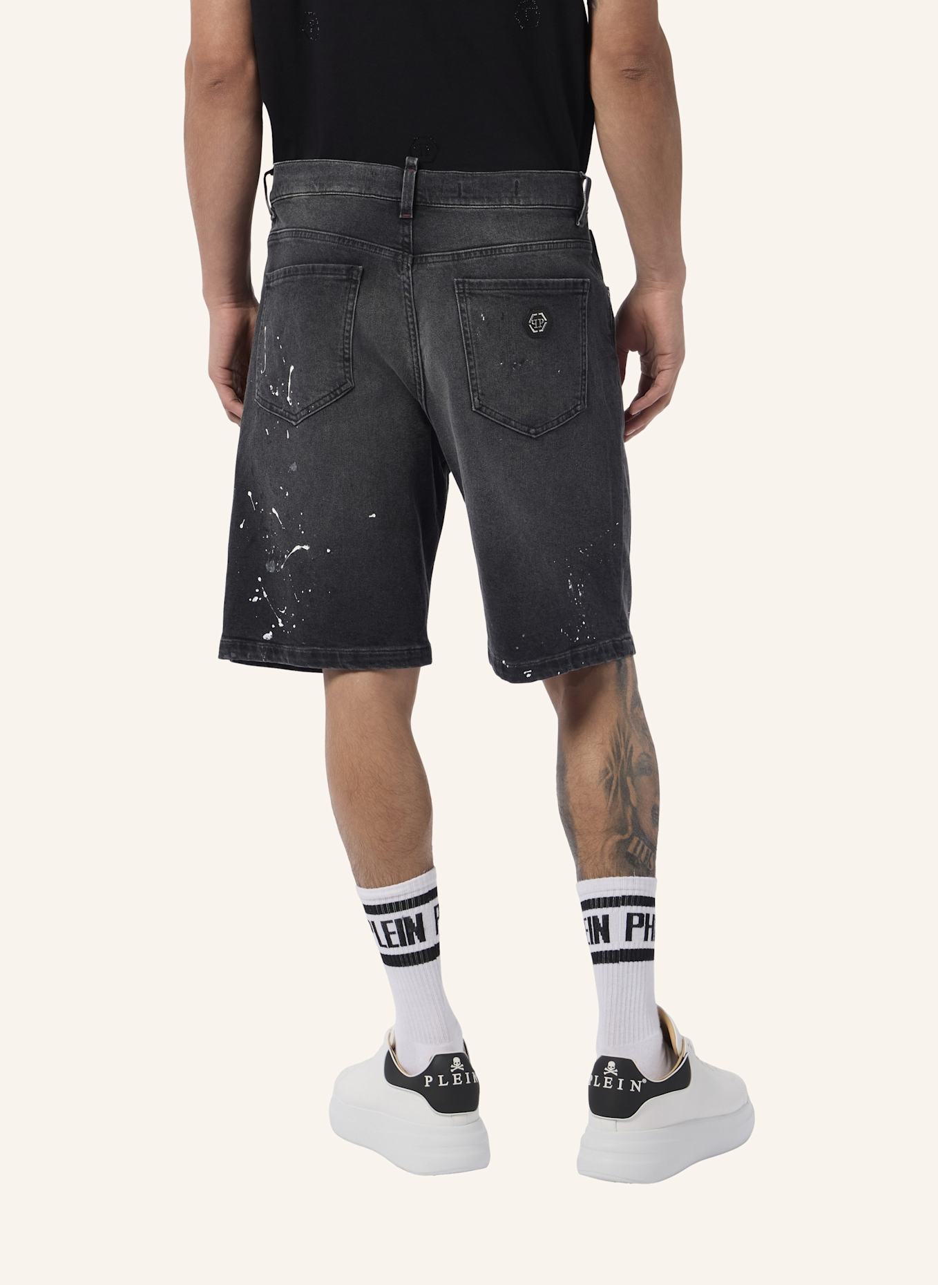 PHILIPP PLEIN PHILIPP PLEIN Denim Shorts Paint: SCHWARZ