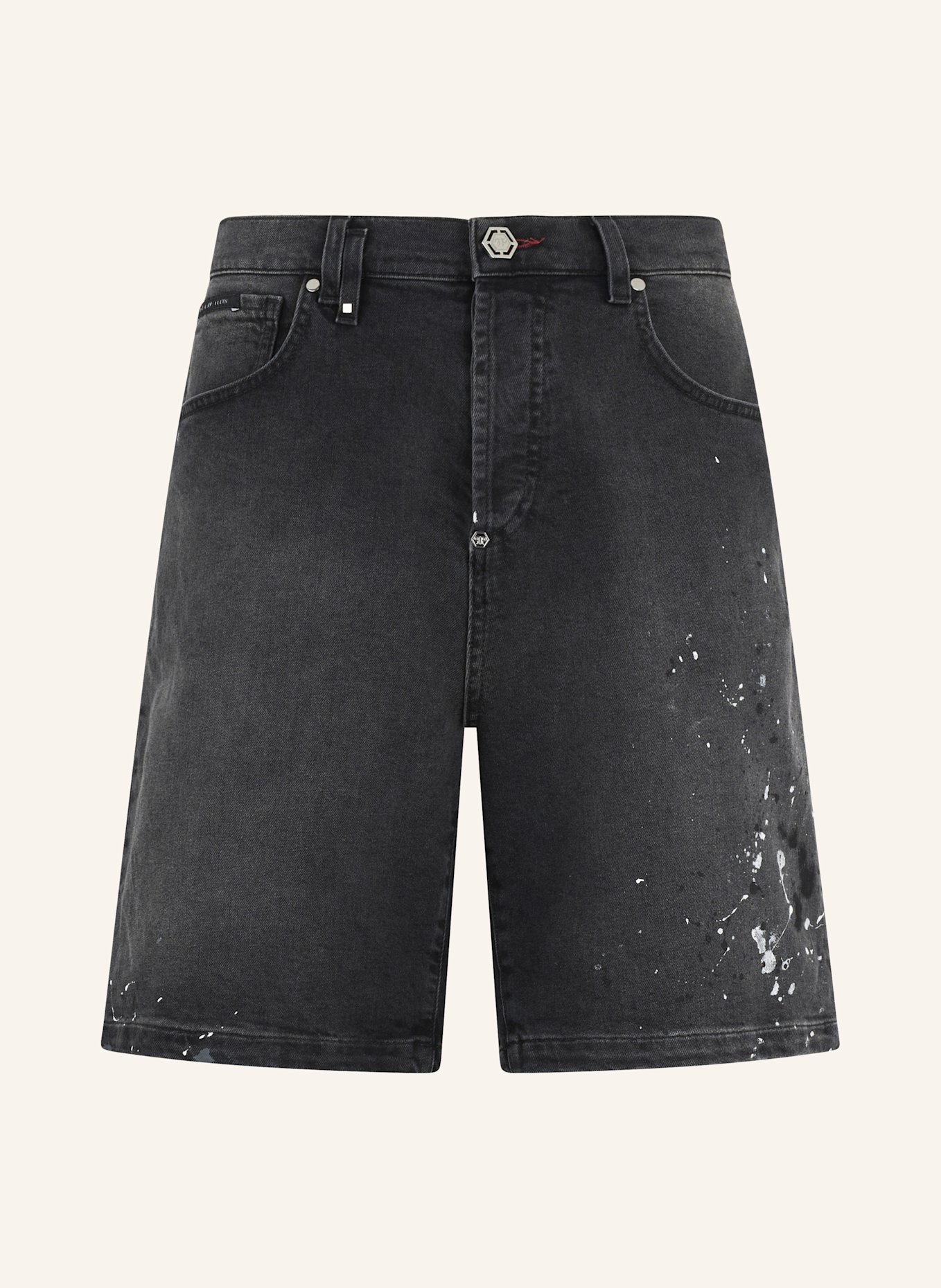 PHILIPP PLEIN PHILIPP PLEIN Denim Shorts Paint: SCHWARZ