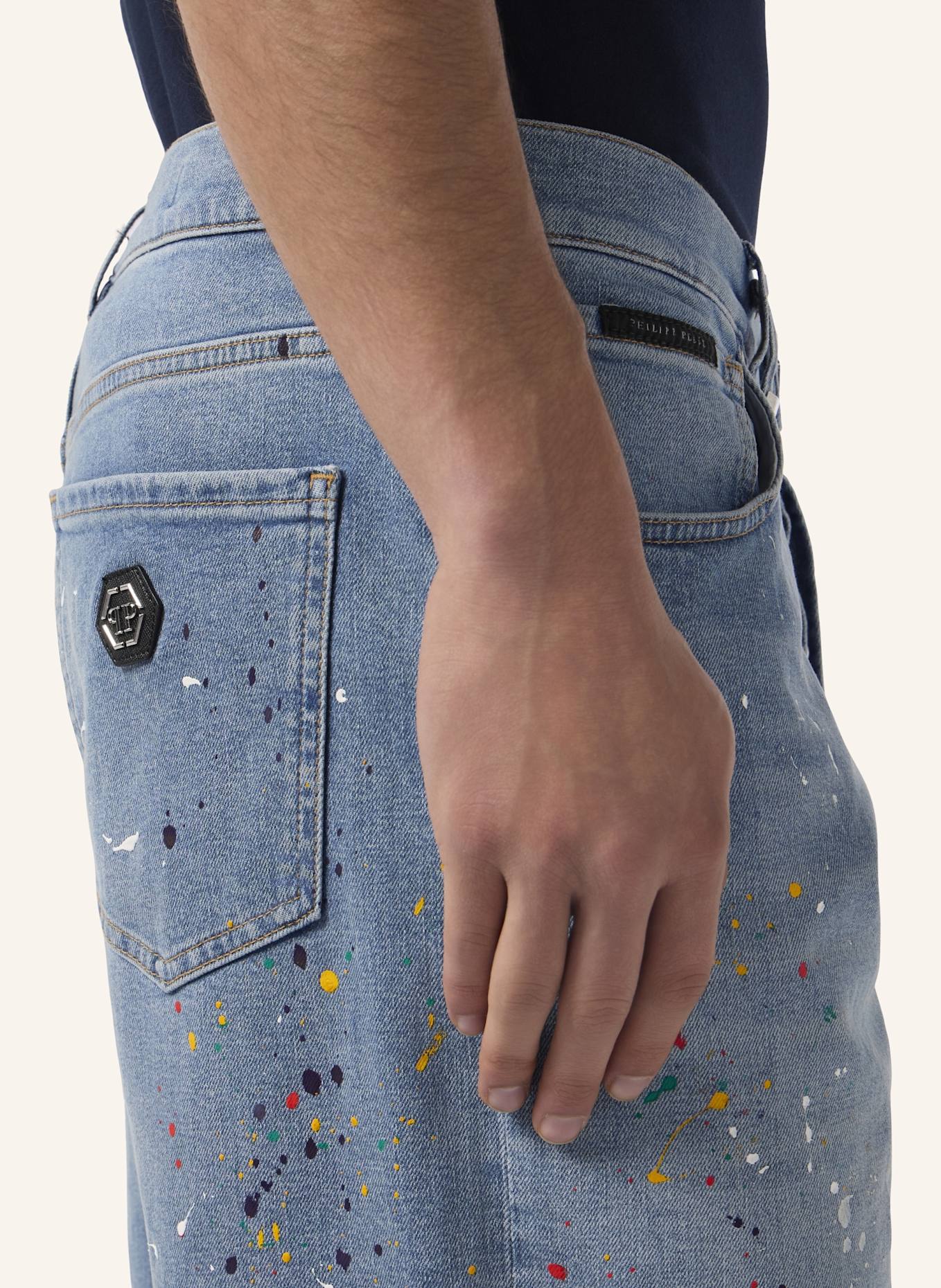 PHILIPP PLEIN PHILIPP PLEIN Denim Shorts Paint: HELLBLAU