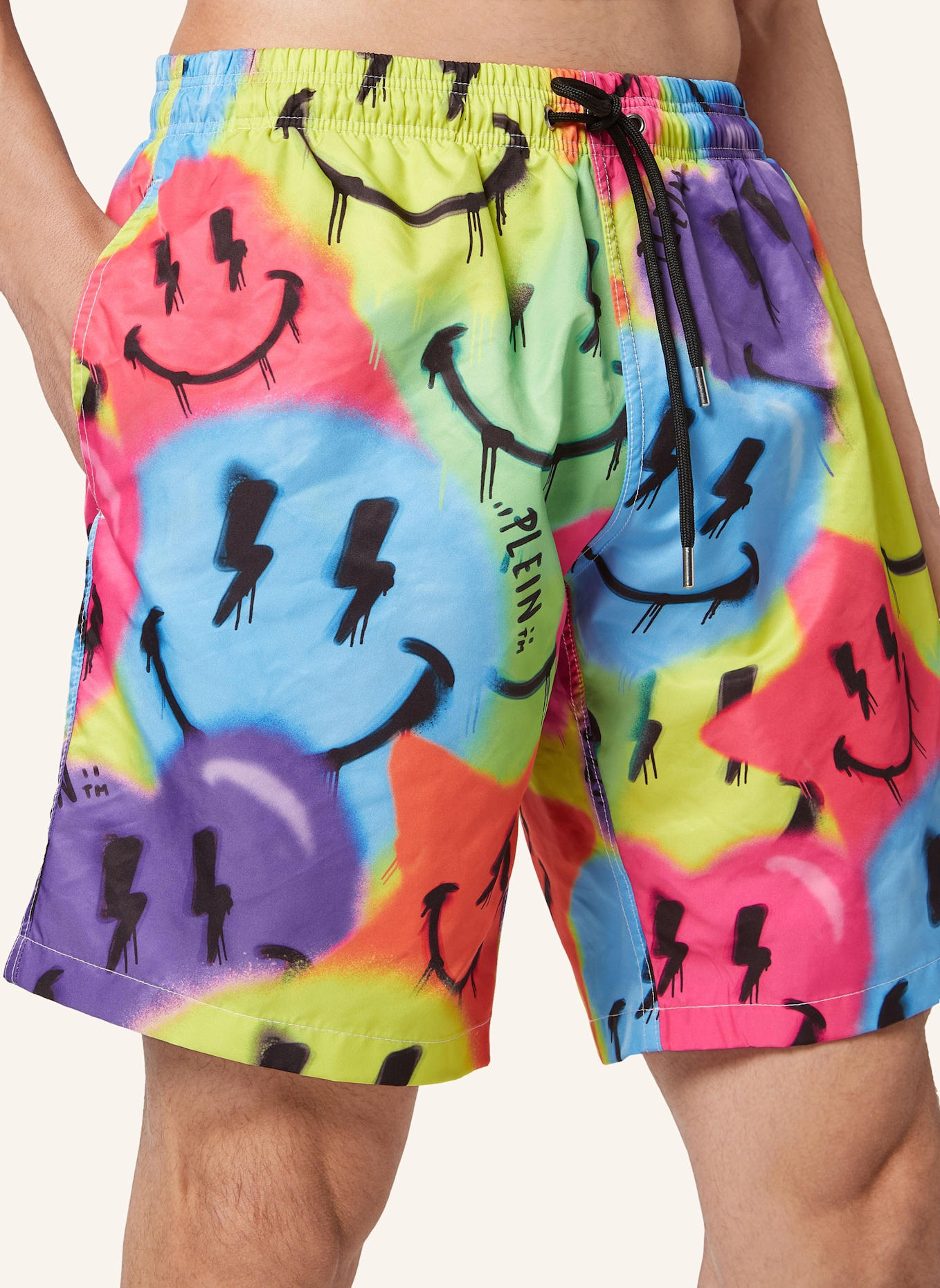 PHILIPP PLEIN PHILIPP PLEIN Badehose SMILE: BLAU/ GELB/ FUCHSIA