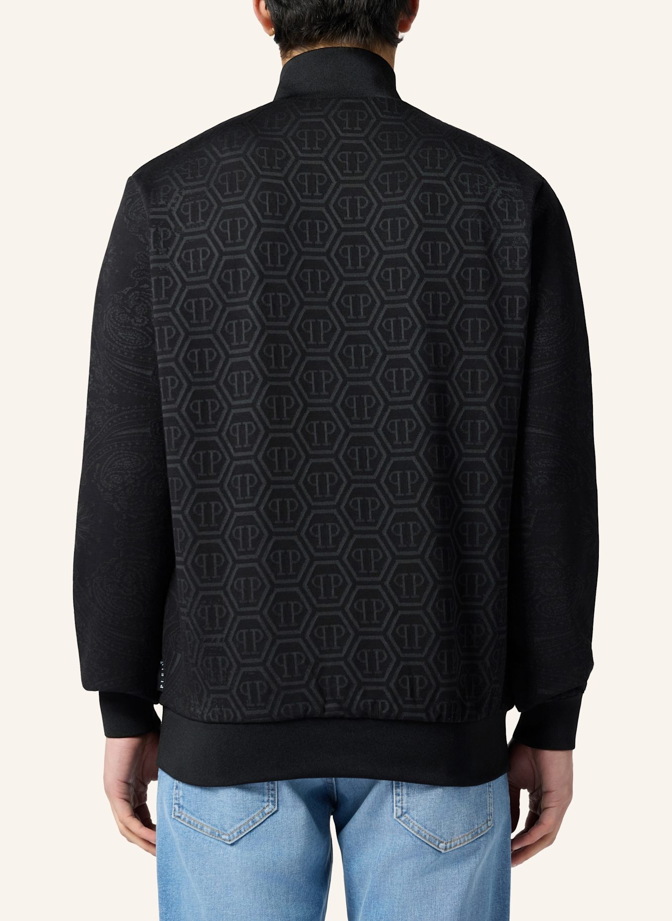 PHILIPP PLEIN PHILIPP PLEIN Tracksuit Jacket Jacquard Monogram Paisley: SCHWARZ
