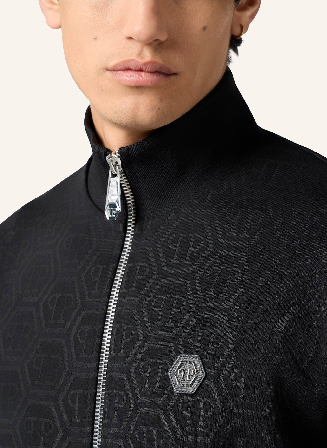 PHILIPP PLEIN PHILIPP PLEIN Tracksuit Jacket Jacquard Monogram Paisley: SCHWARZ