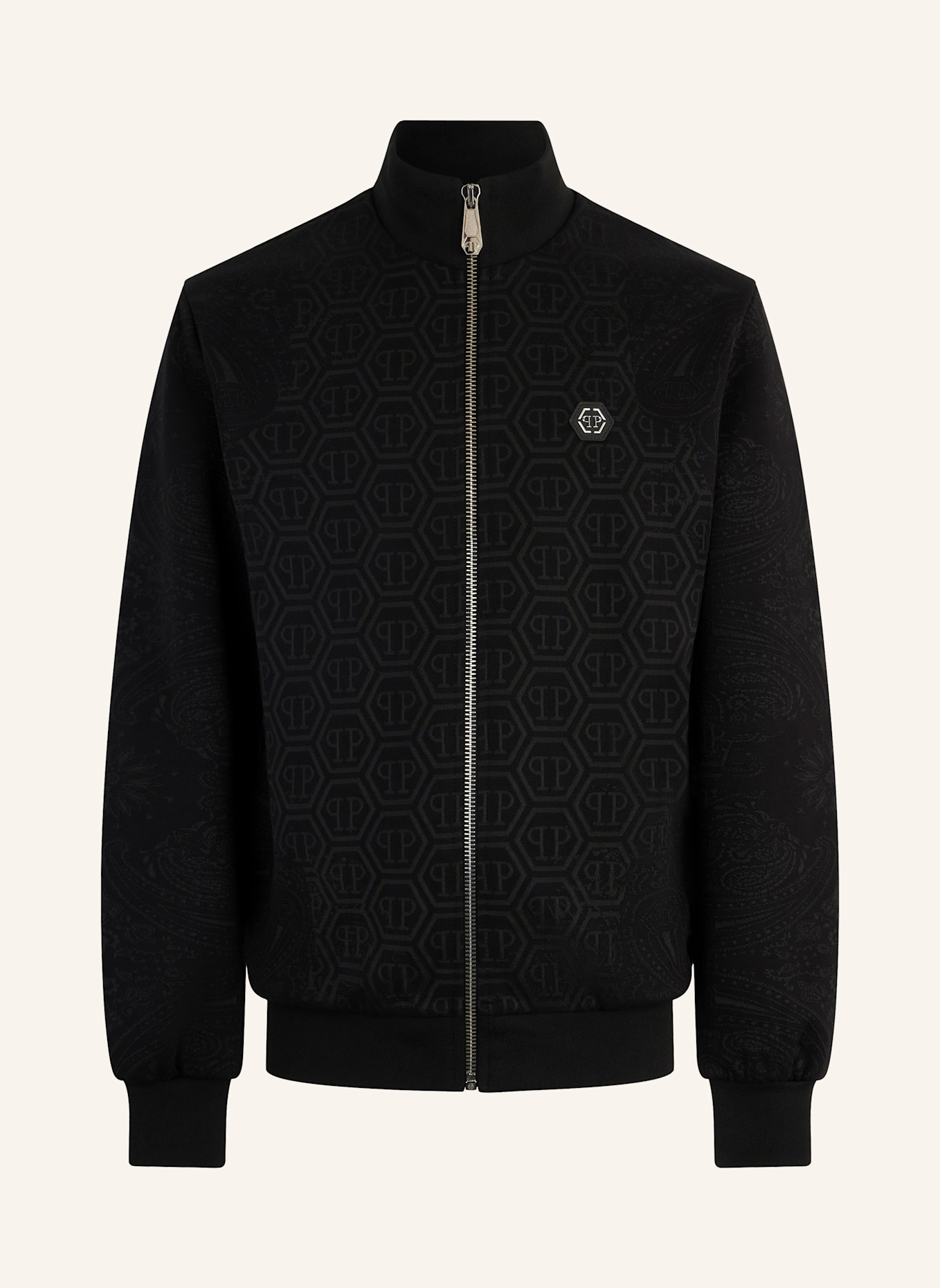 PHILIPP PLEIN PHILIPP PLEIN Tracksuit Jacket Jacquard Monogram Paisley: SCHWARZ