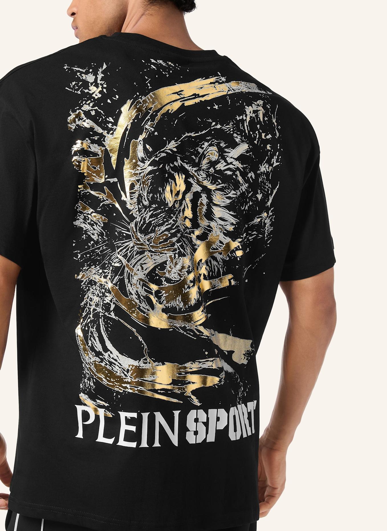 PLEIN SPORT T-Shirt Rundhalsausschnitt Ss TIGER: SCHWARZ