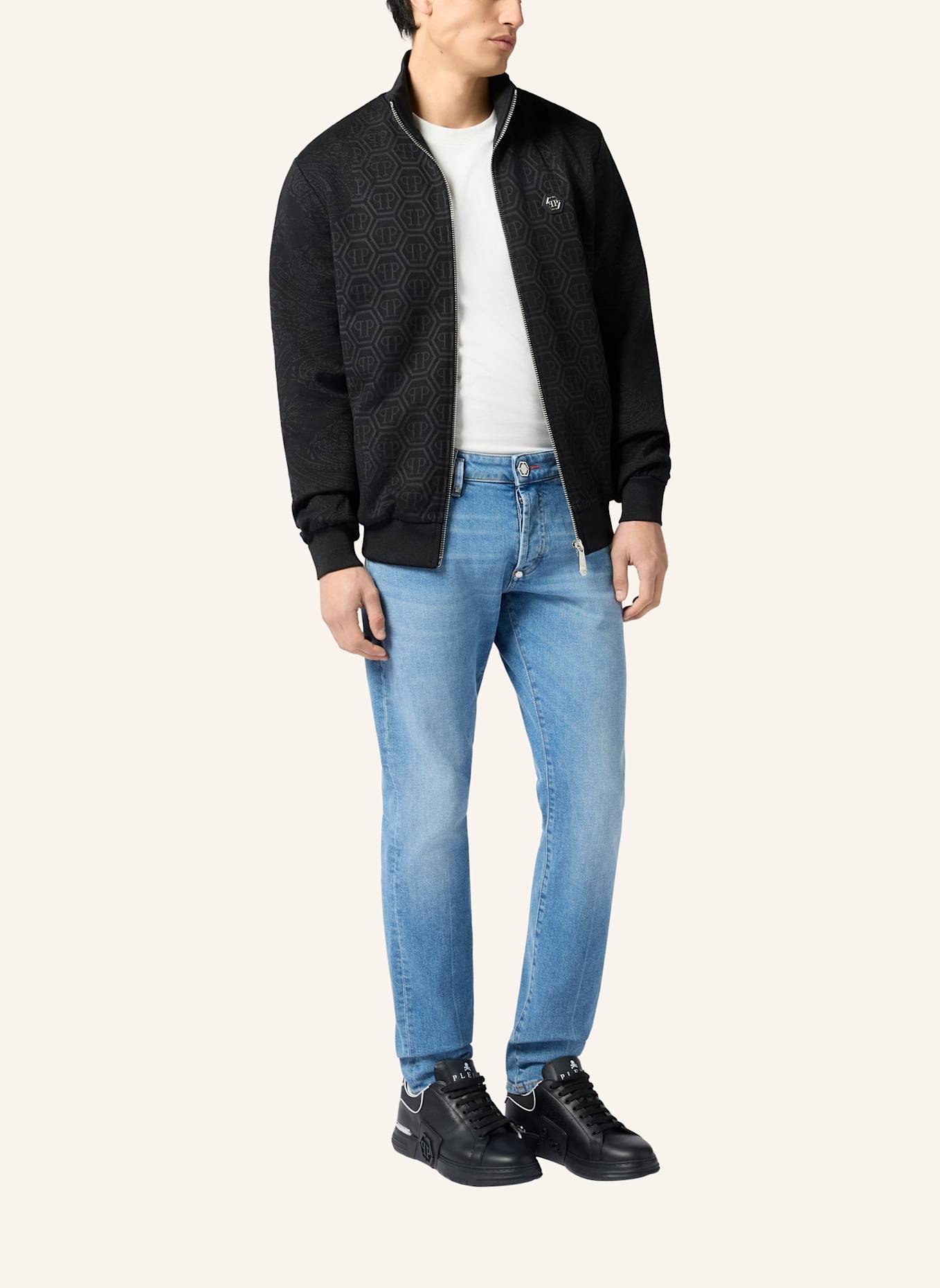 PHILIPP PLEIN PHILIPP PLEIN Tracksuit Jacket Jacquard Monogram Paisley: SCHWARZ