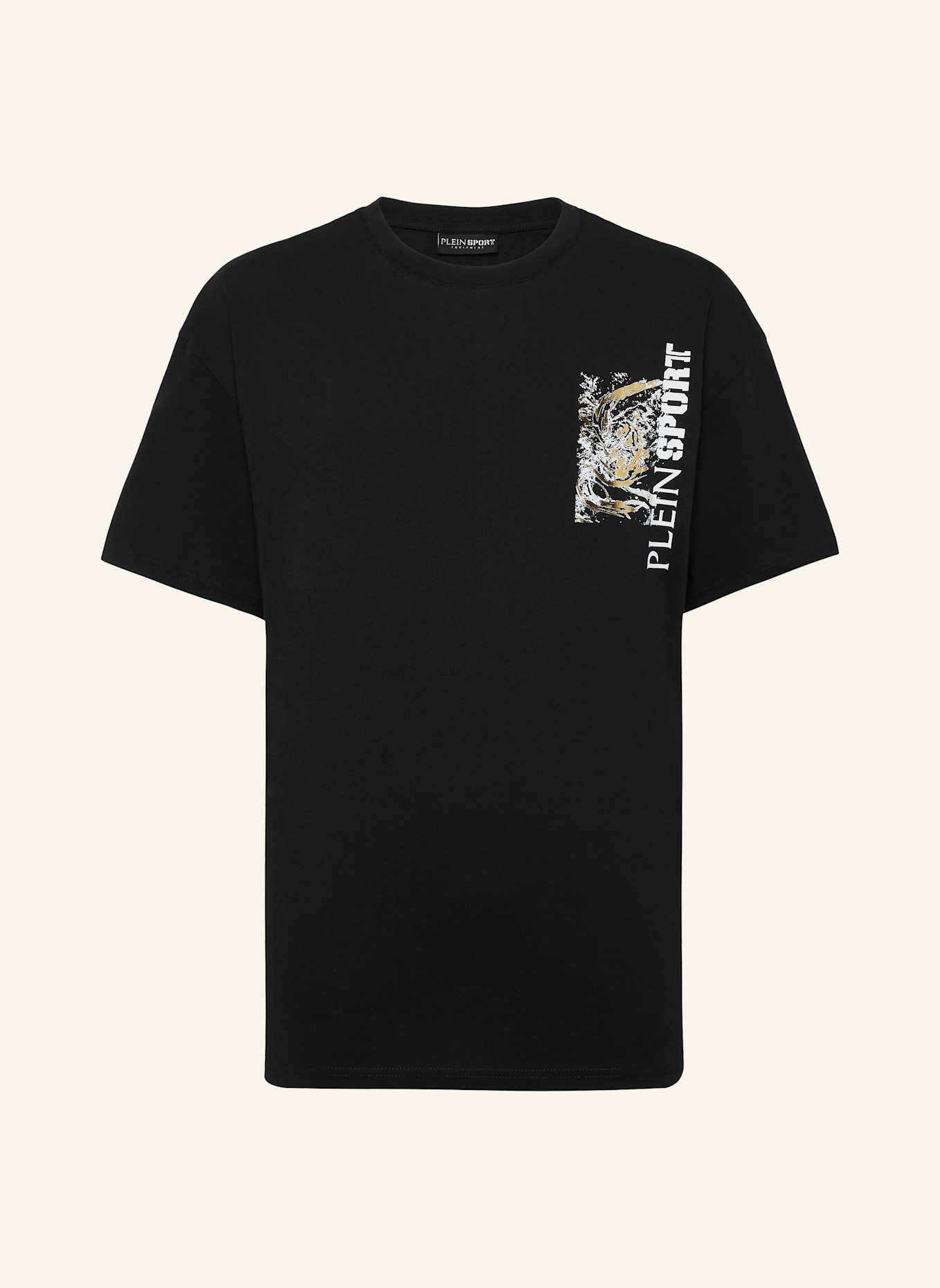 PLEIN SPORT T-Shirt Rundhalsausschnitt Ss TIGER: SCHWARZ