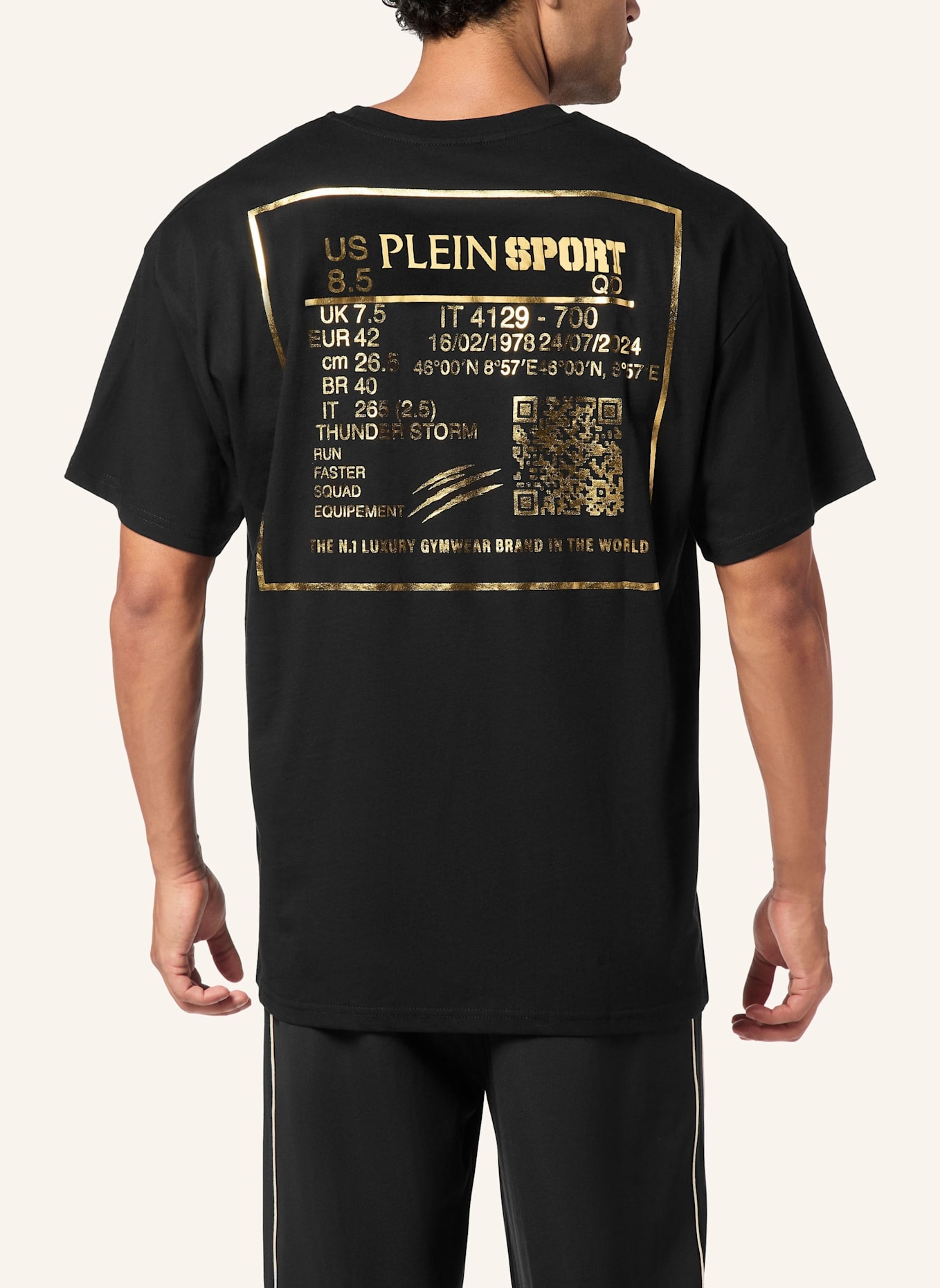 PLEIN SPORT PLEIN SPORT T-Shirt Rundhalsausschnitt: SCHWARZ