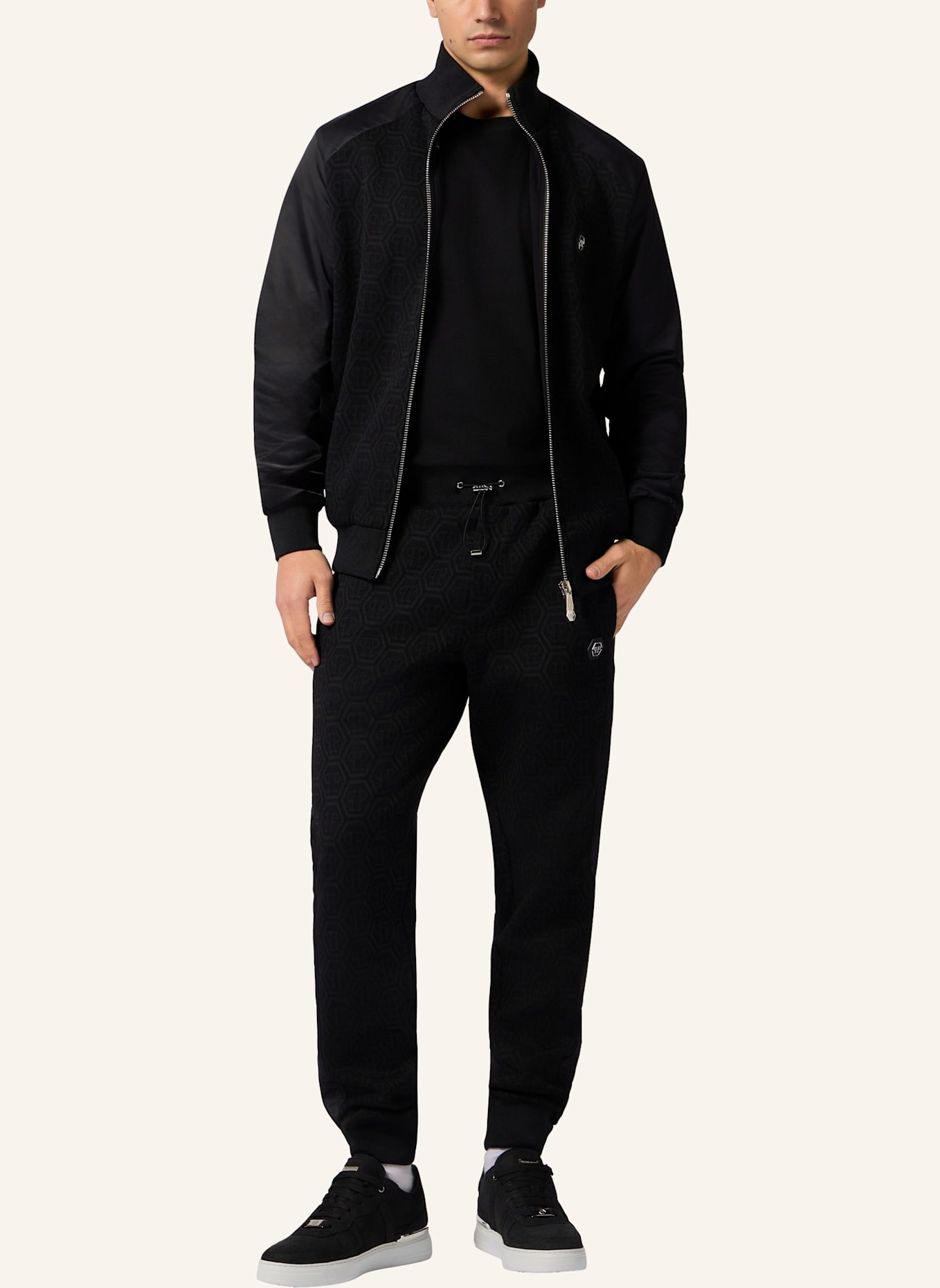 PHILIPP PLEIN PHILIPP PLEIN Composed Tracksuit Jacket Monogram Monogram: SCHWARZ