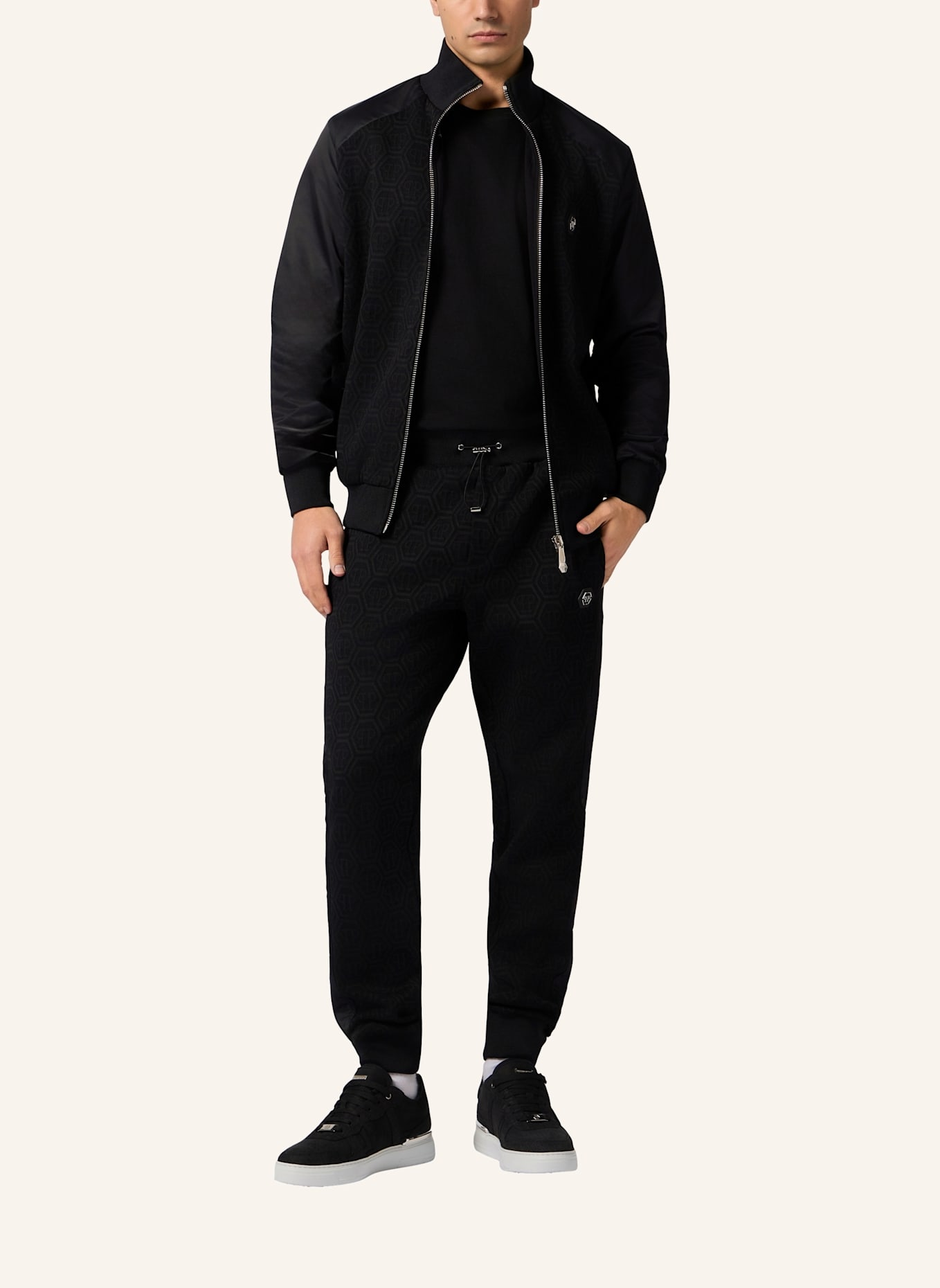 PHILIPP PLEIN PHILIPP PLEIN Composed Tracksuit Jacket Monogram Monogram: SCHWARZ