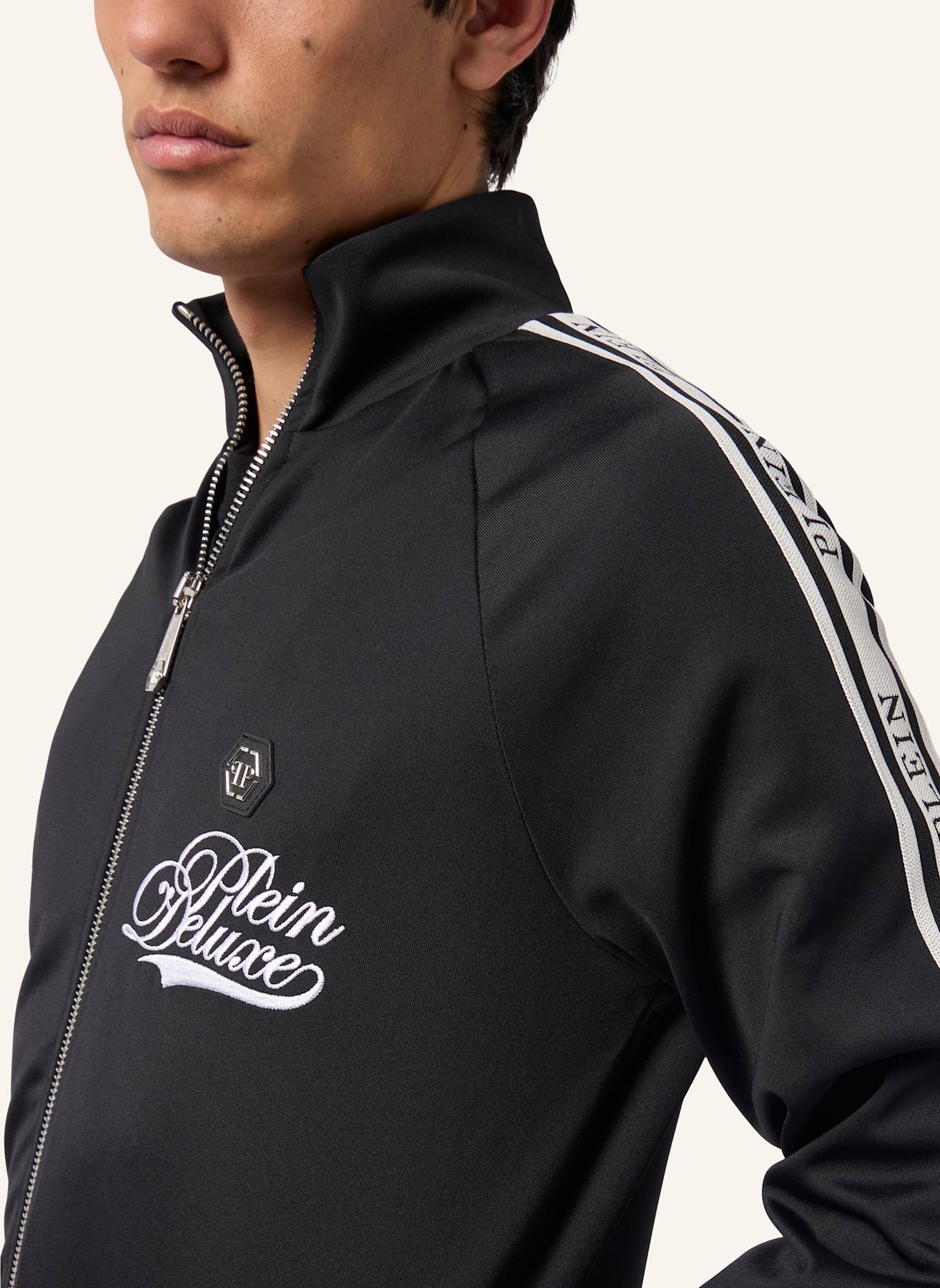 PHILIPP PLEIN PHILIPP PLEIN Tracksuit Jacket Plein Deluxe Signature Signature: SCHWARZ