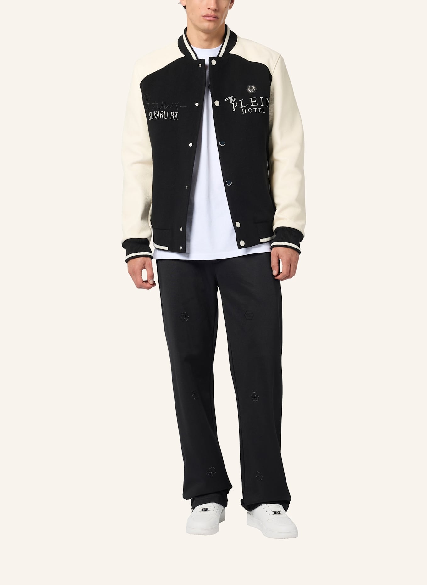 PHILIPP PLEIN PHILIPP PLEIN Tracksuit Trousers Monogram Stones Monogram: SCHWARZ