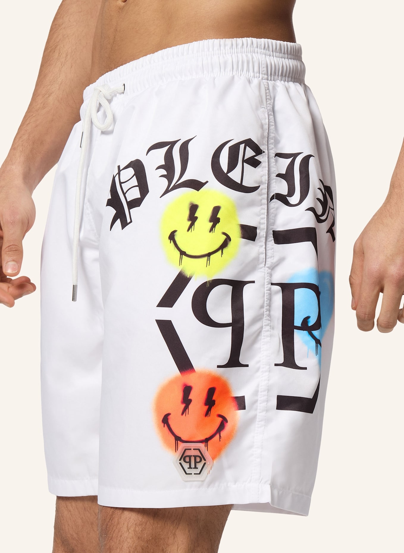 PHILIPP PLEIN Badehose: WEISS