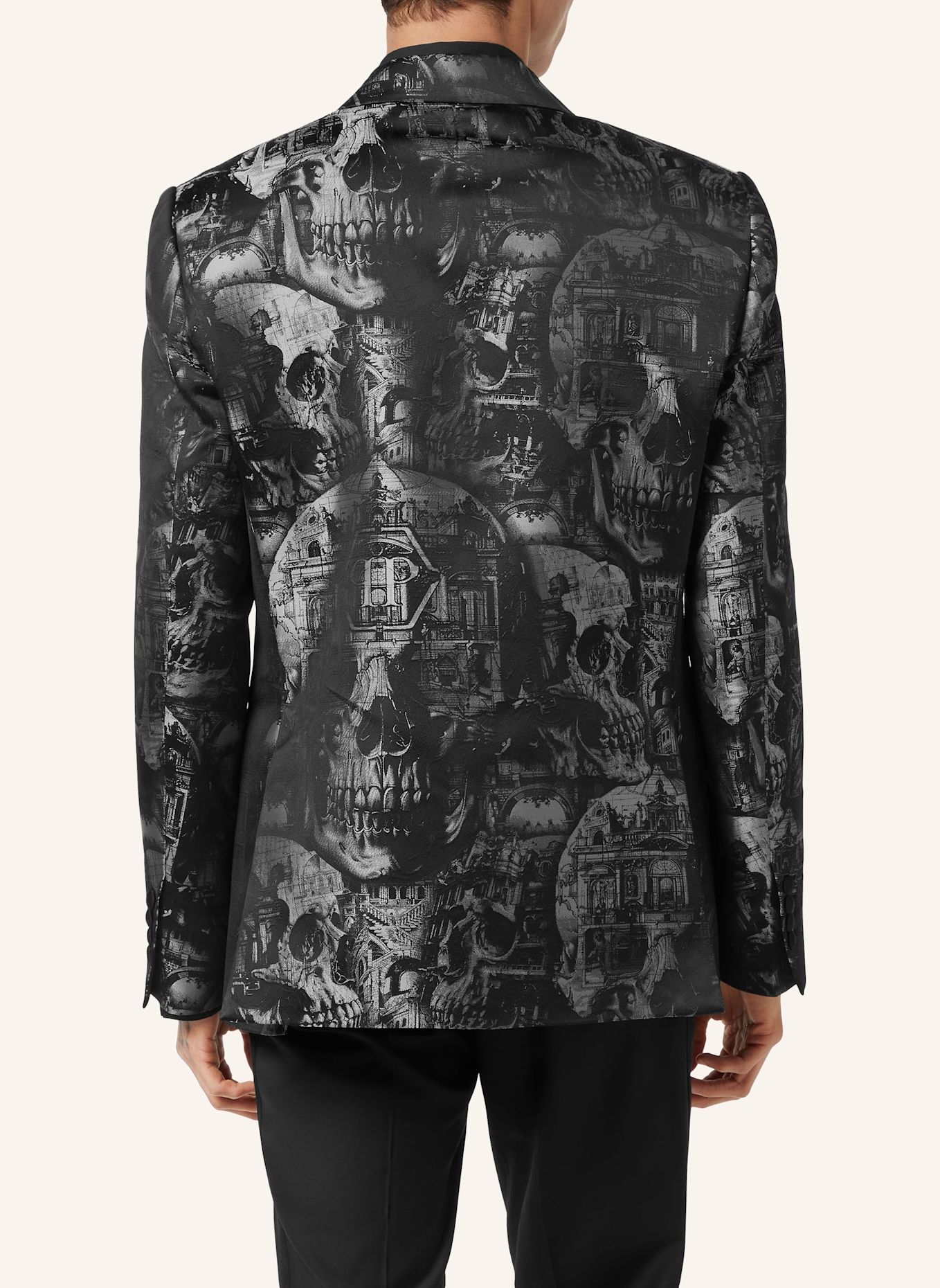 PHILIPP PLEIN Blazer im Lord Fit SKULL: SCHWARZ