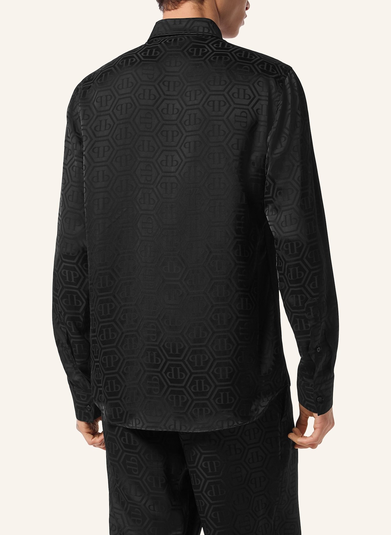 PHILIPP PLEIN PHILIPP PLEIN Hemd Slim Fit MONOGRAM: SCHWARZ
