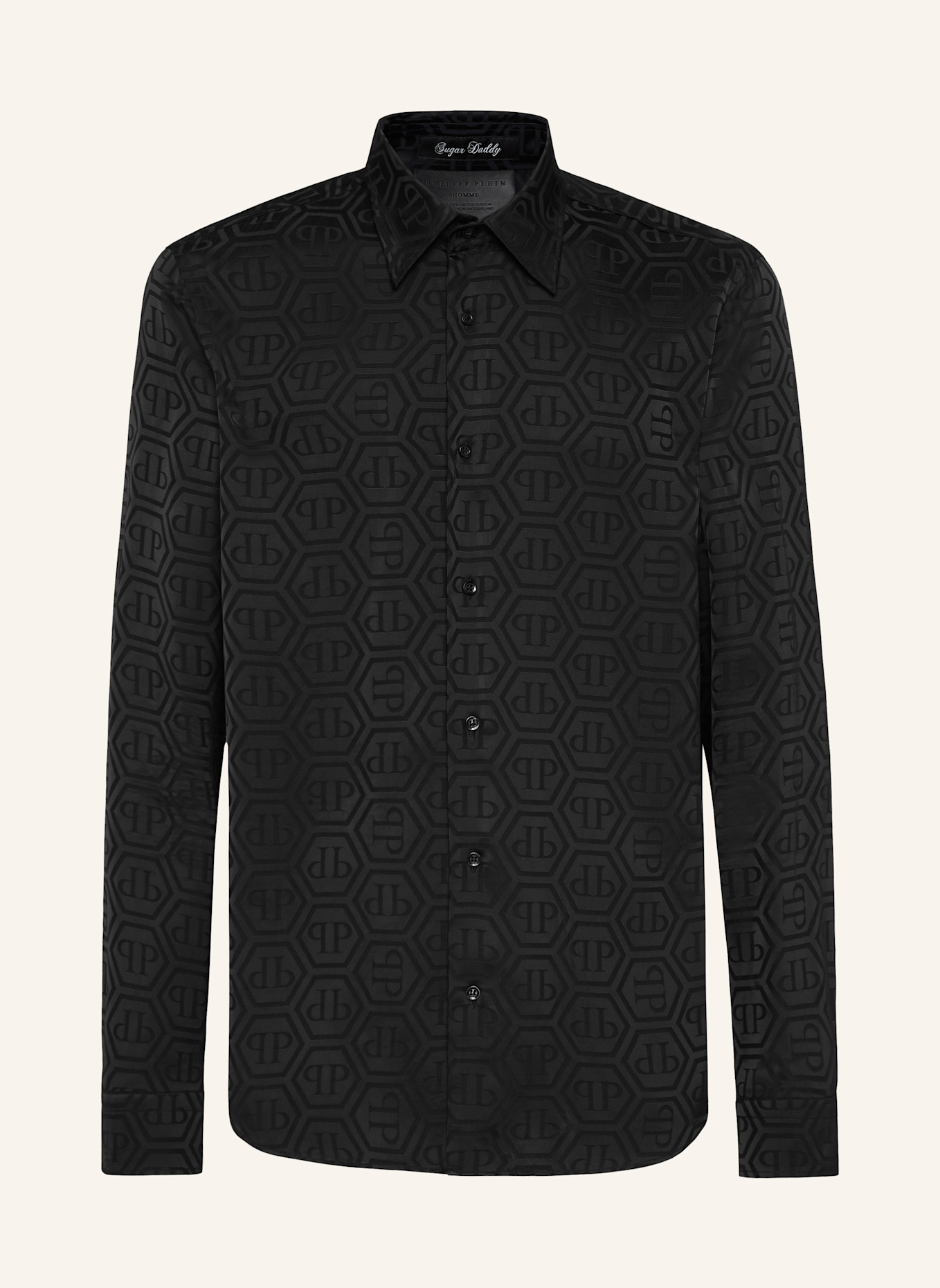 PHILIPP PLEIN PHILIPP PLEIN Hemd Slim Fit MONOGRAM: SCHWARZ