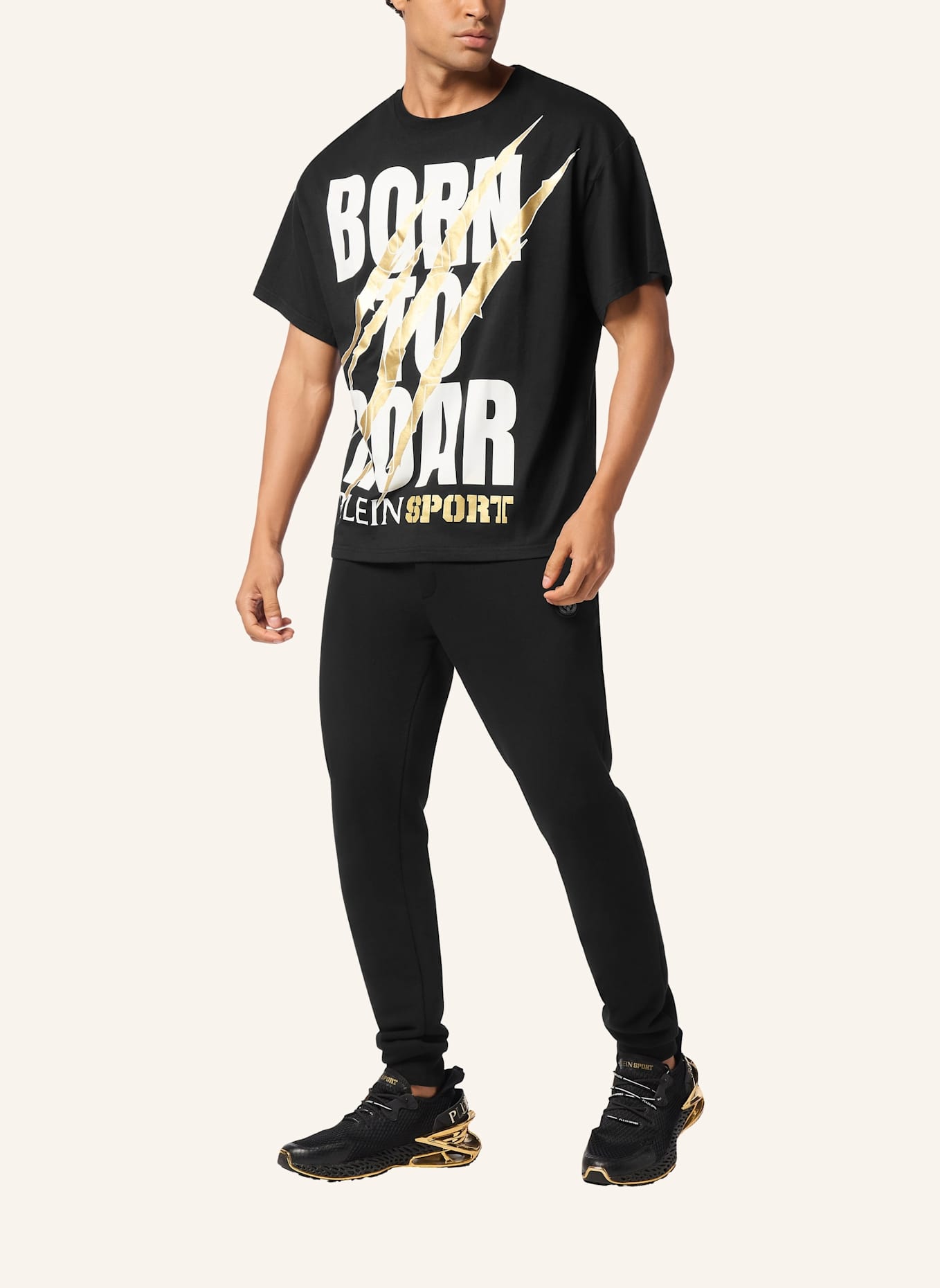 PLEIN SPORT PLEIN SPORT T-Shirt Rundhalsausschnitt Ss SCRATCH: SCHWARZ