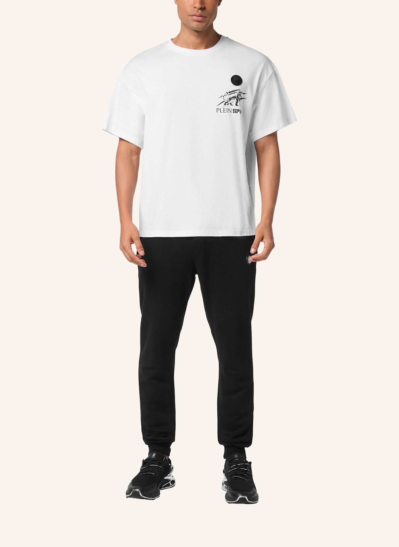 PLEIN SPORT PLEIN SPORT T-Shirt Rundhalsausschnitt Ss TIGER: WEISS