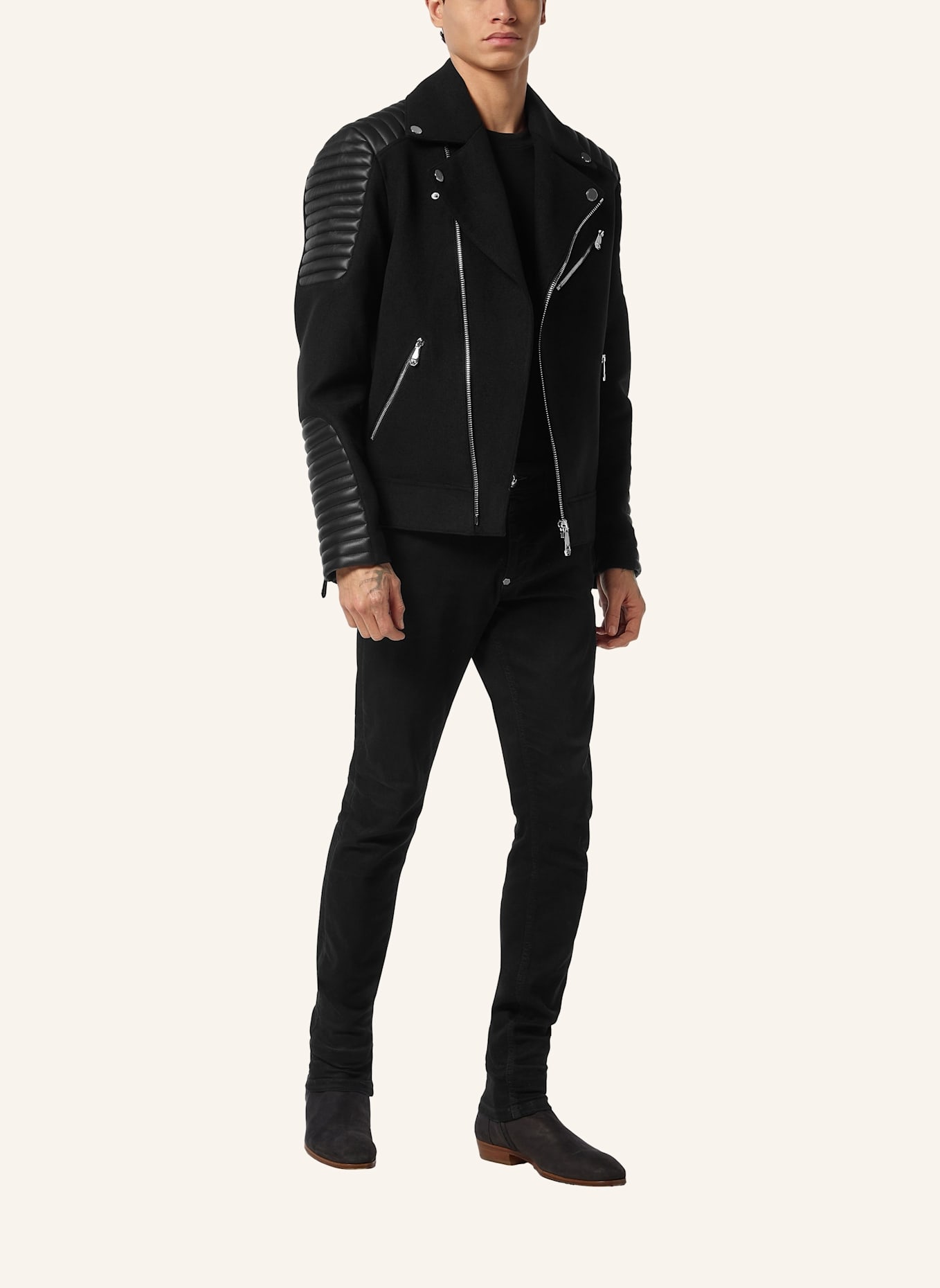 PHILIPP PLEIN PHILIPP PLEIN Biker-Jacke: SCHWARZ