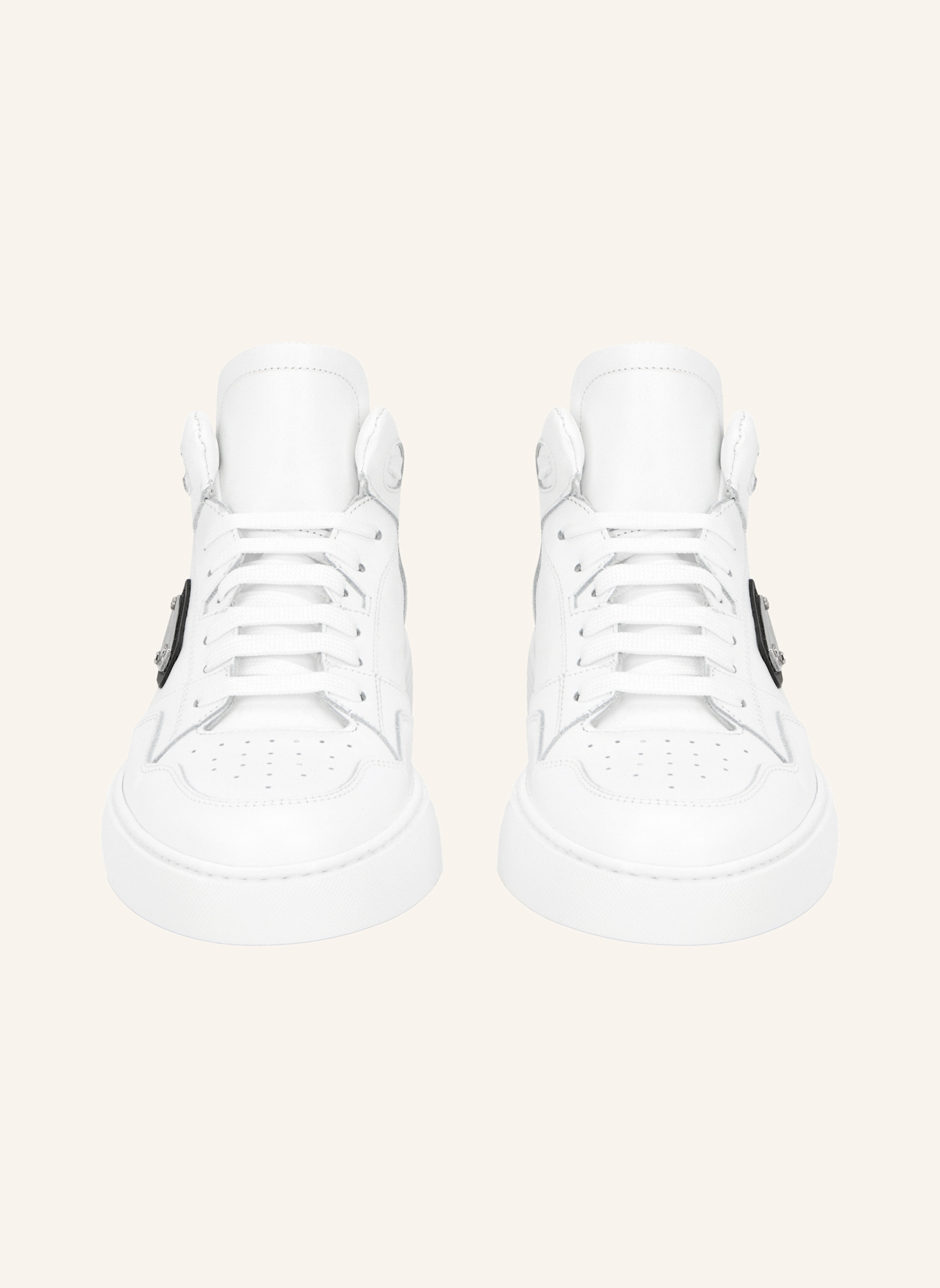 PHILIPP PLEIN Mid-Top Turnschuhe: WEISS