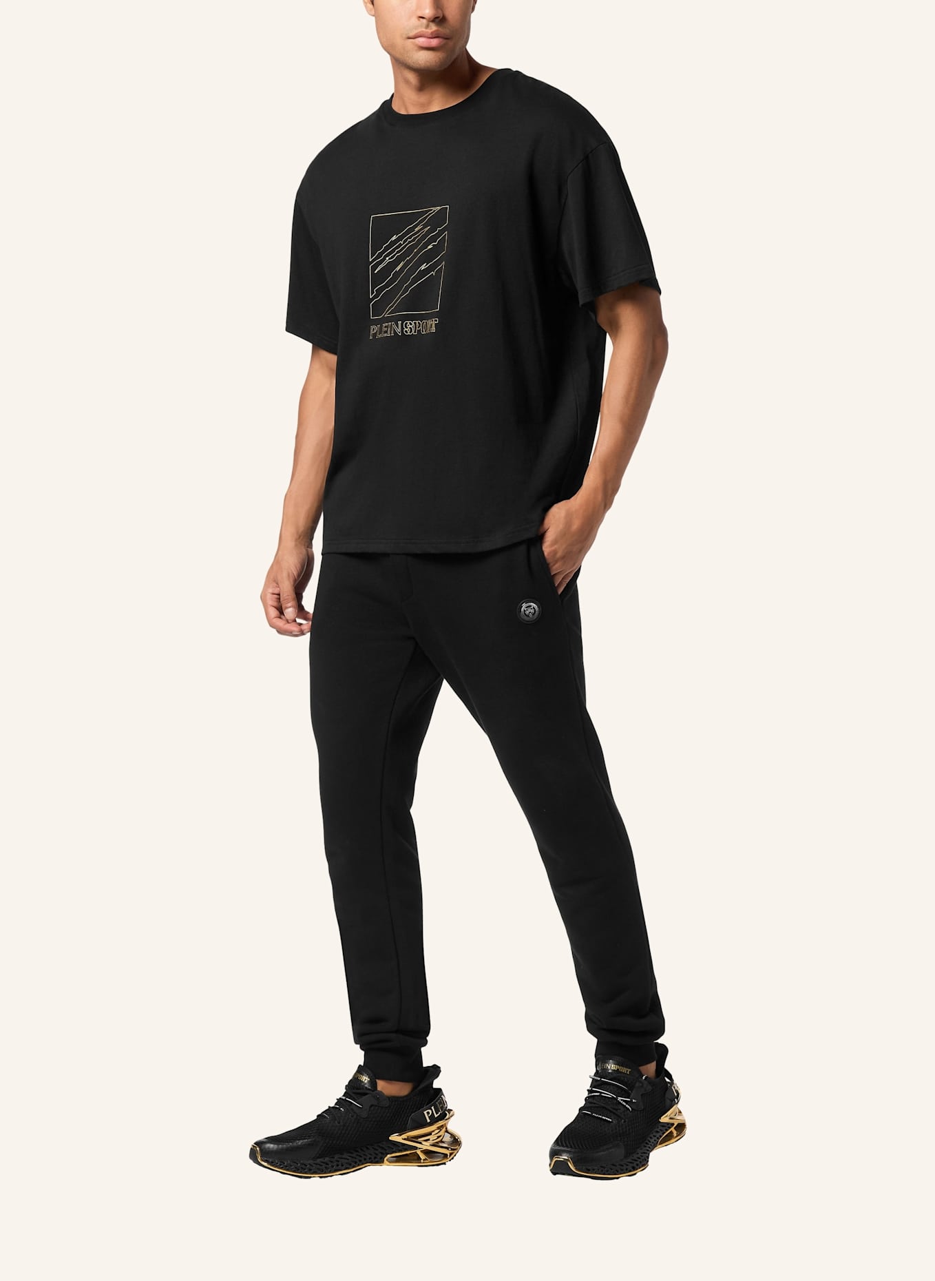 PLEIN SPORT PLEIN SPORT T-Shirt Rundhalsausschnitt Ss SCRATCH: SCHWARZ