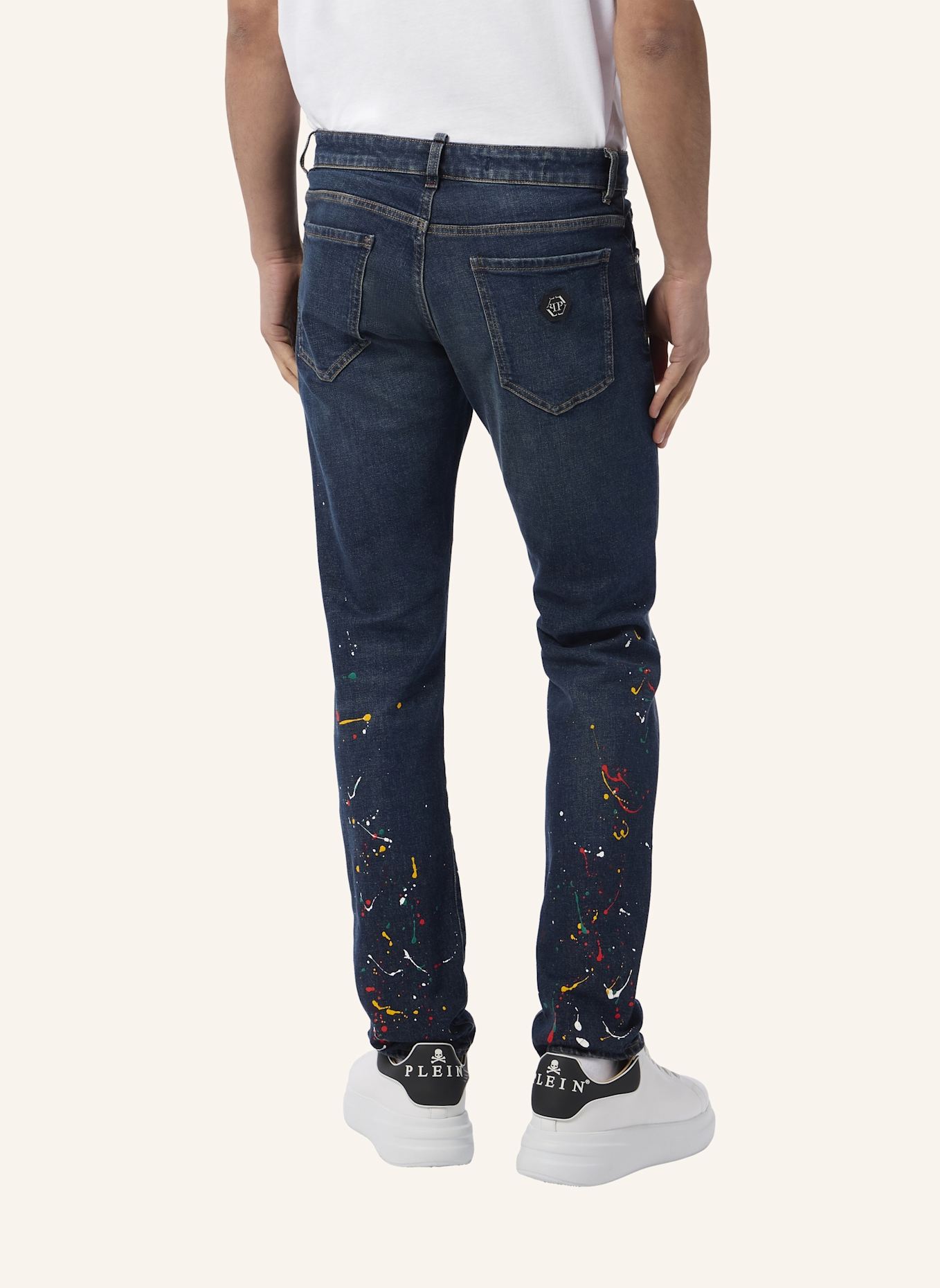 PHILIPP PLEIN PHILIPP PLEIN Super Straight Cut Jeans Paint: BLAU