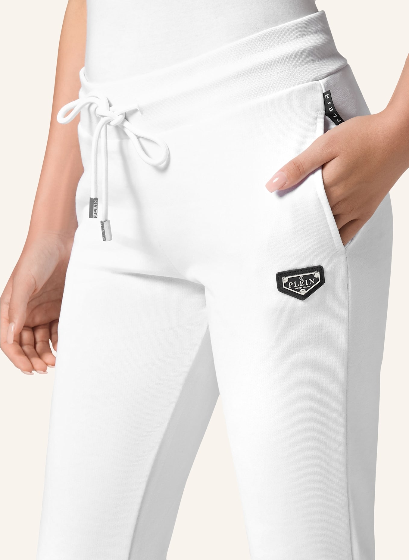 PHILIPP PLEIN PHILIPP PLEIN Jogginghose ICONIC PLEIN: WEISS