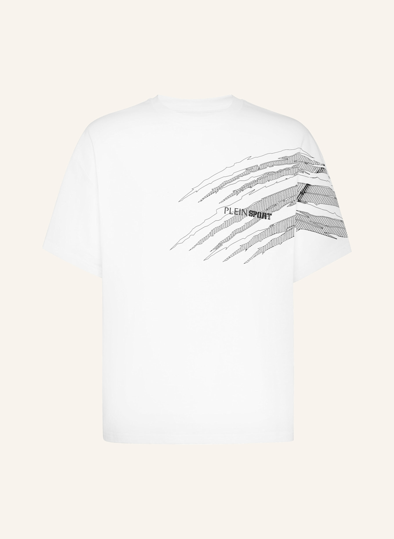 PLEIN SPORT PLEIN SPORT T-Shirt Rundhalsausschnitt Ss SCRATCH: WEISS