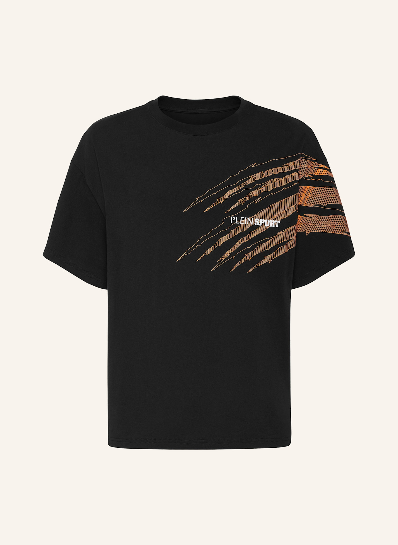 PLEIN SPORT PLEIN SPORT T-Shirt Rundhalsausschnitt Ss SCRATCH: SCHWARZ