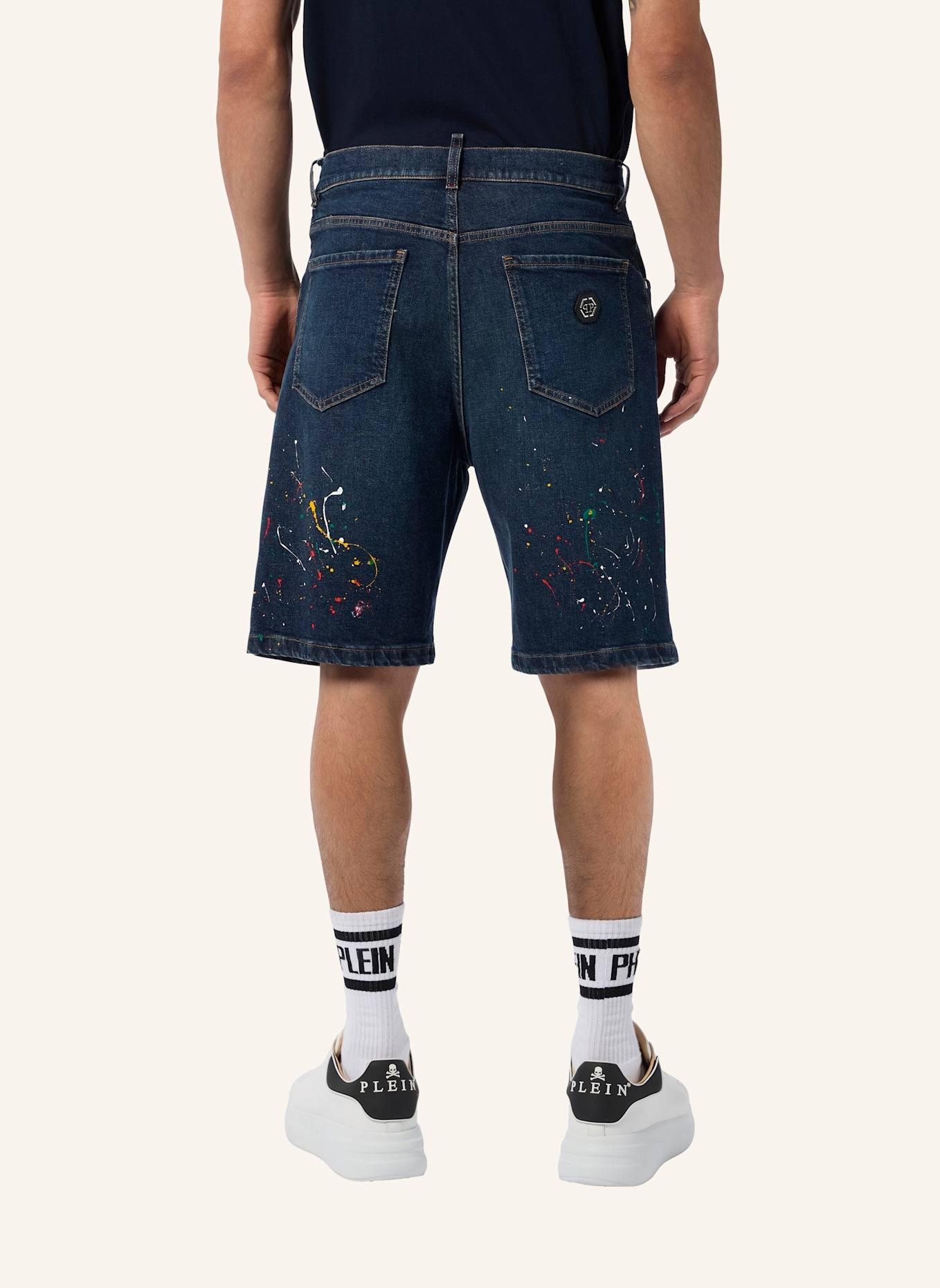 PHILIPP PLEIN PHILIPP PLEIN Denim Shorts Paint: BLAU
